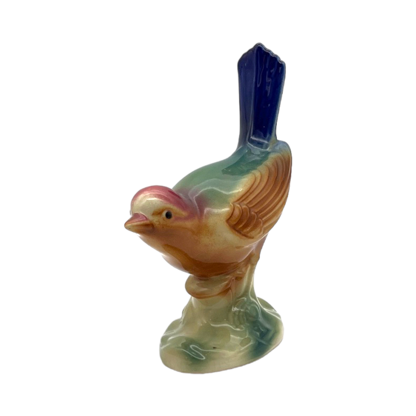 Royal Copley - Green Wren Figurine - Vintage - 6.25"