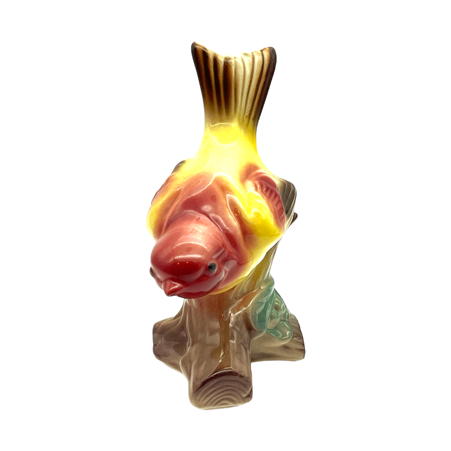 Royal Copley - Seedeater On Tree Branch Figurine - Vintage - 5"