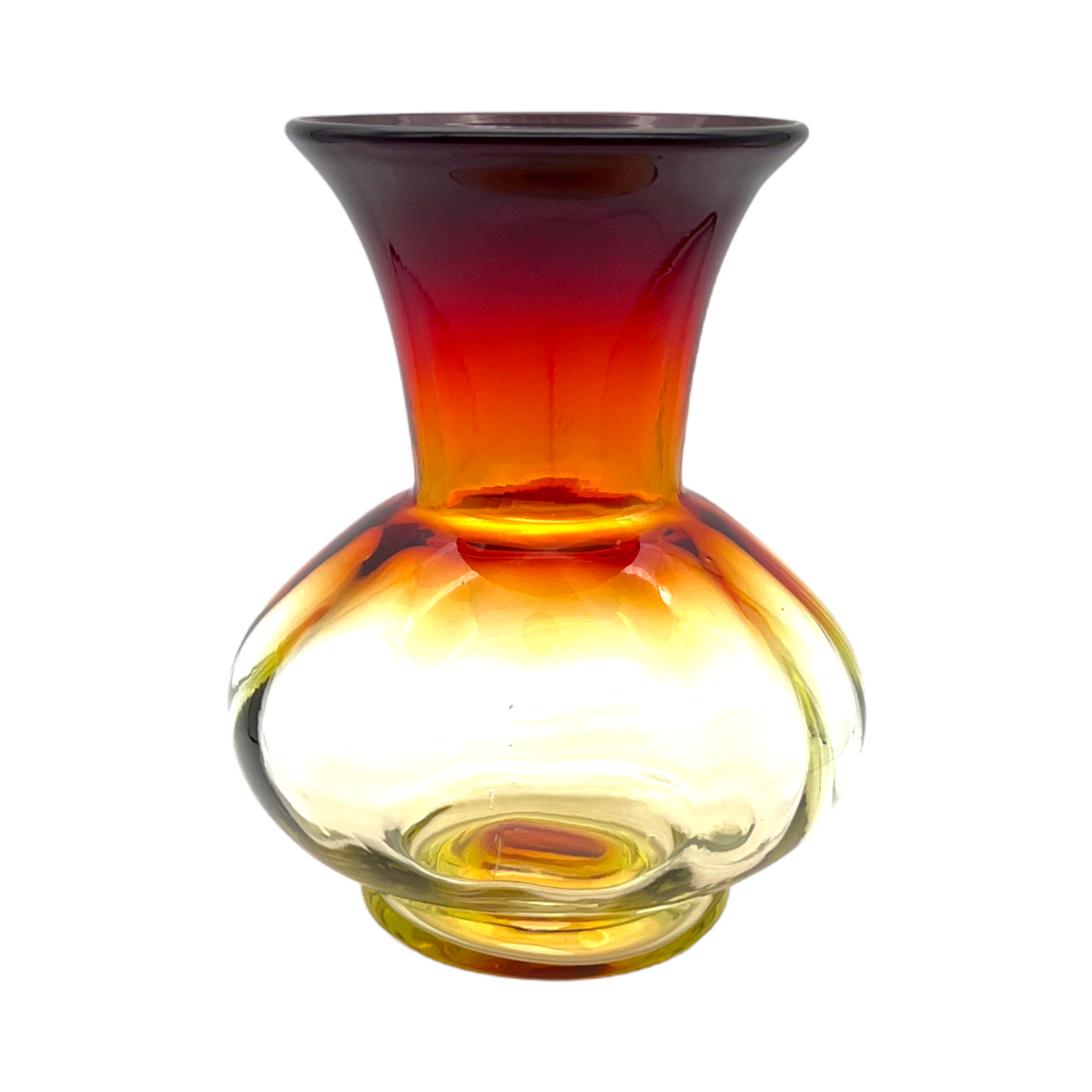 Blenko - Amberina Glass Vase - Glows - 6.5"