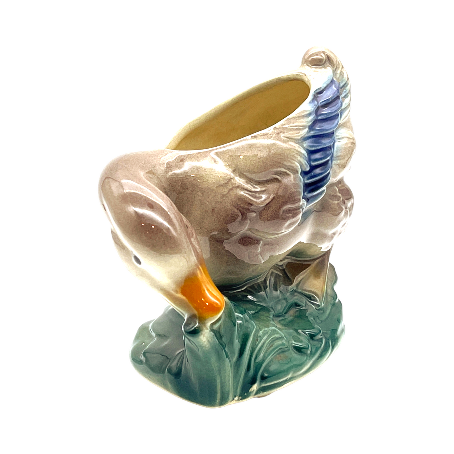 Royal Copley - Duck Eating Grass Planter - Vintage - 5.5"