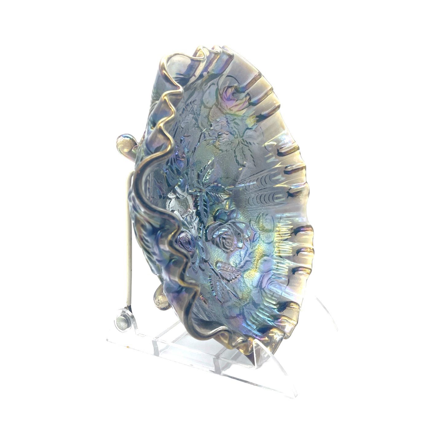 Imperial Glass - Carnival Rose Three-Footed bowl - 8"