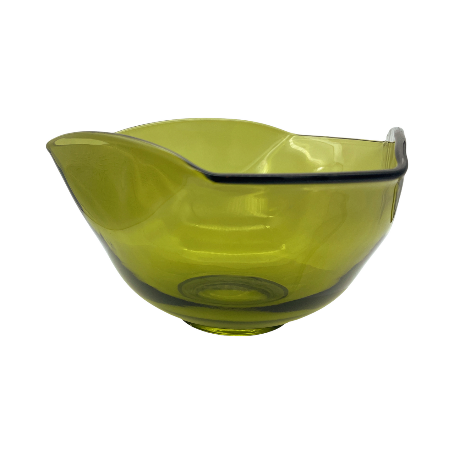 Anchor Hocking - Folded Green Serving Dish - Vintage
