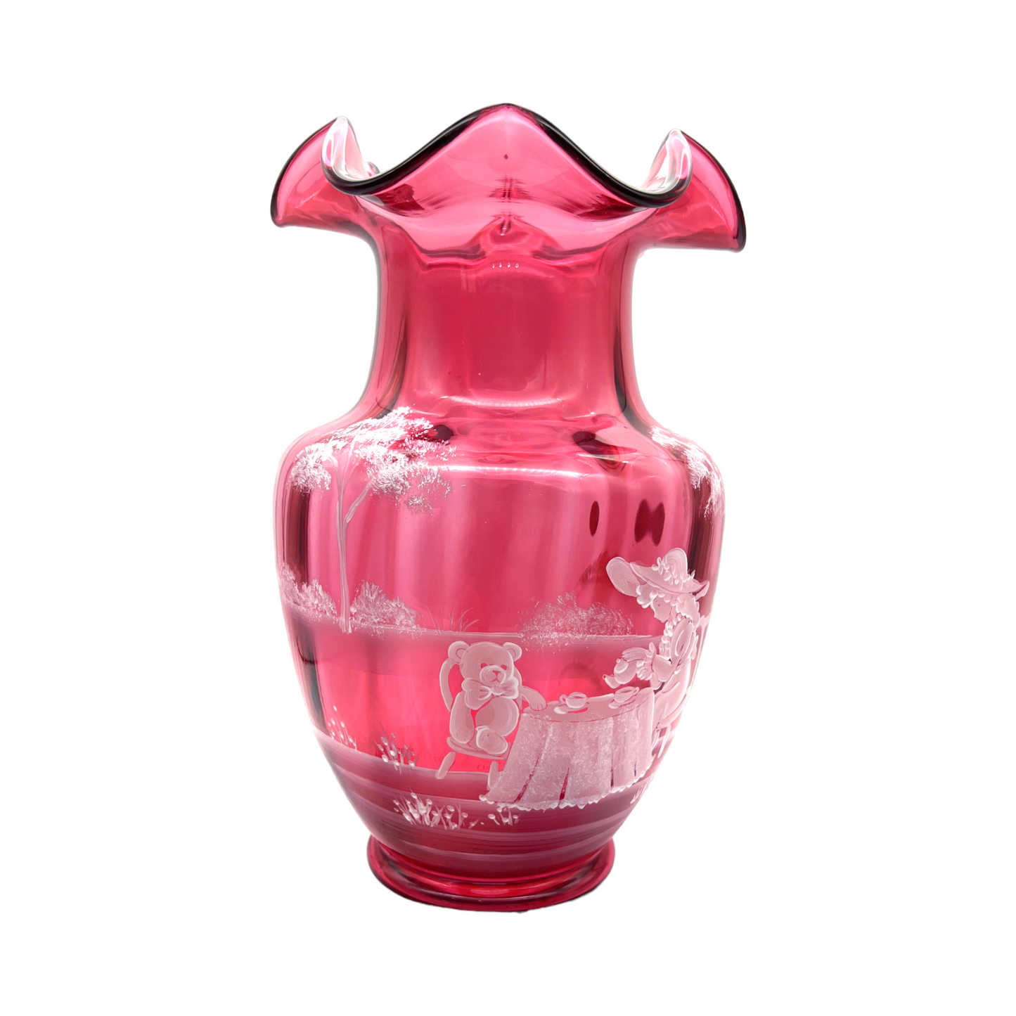 Fenton Art Glass - Country Cranberry - Mary Gregory Collection - 2001