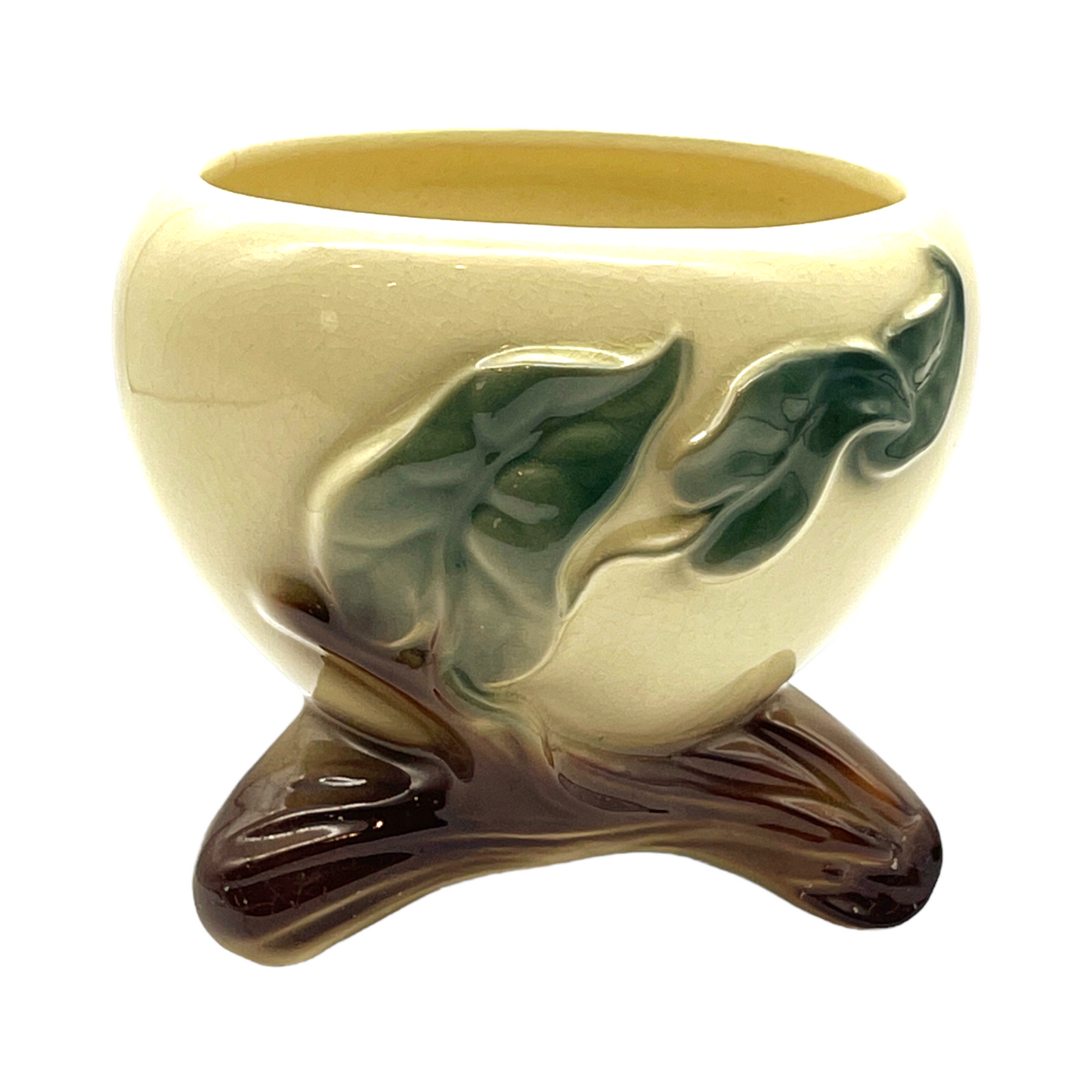 Royal Copley - Philodendron Footed Planter - Vintage - 4"