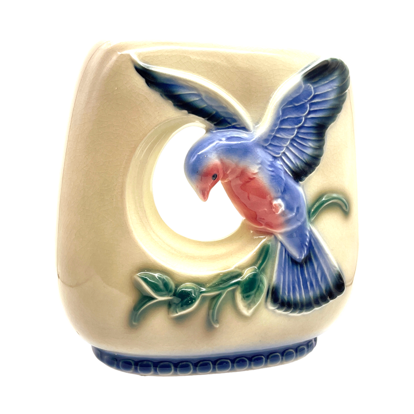 Royal Copley - Blue Bird Planter - Vintage - 7.25"