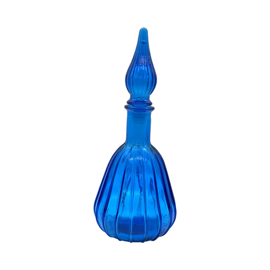 Empoli Glass - Genie Bottle with Flame Stopper - Blue