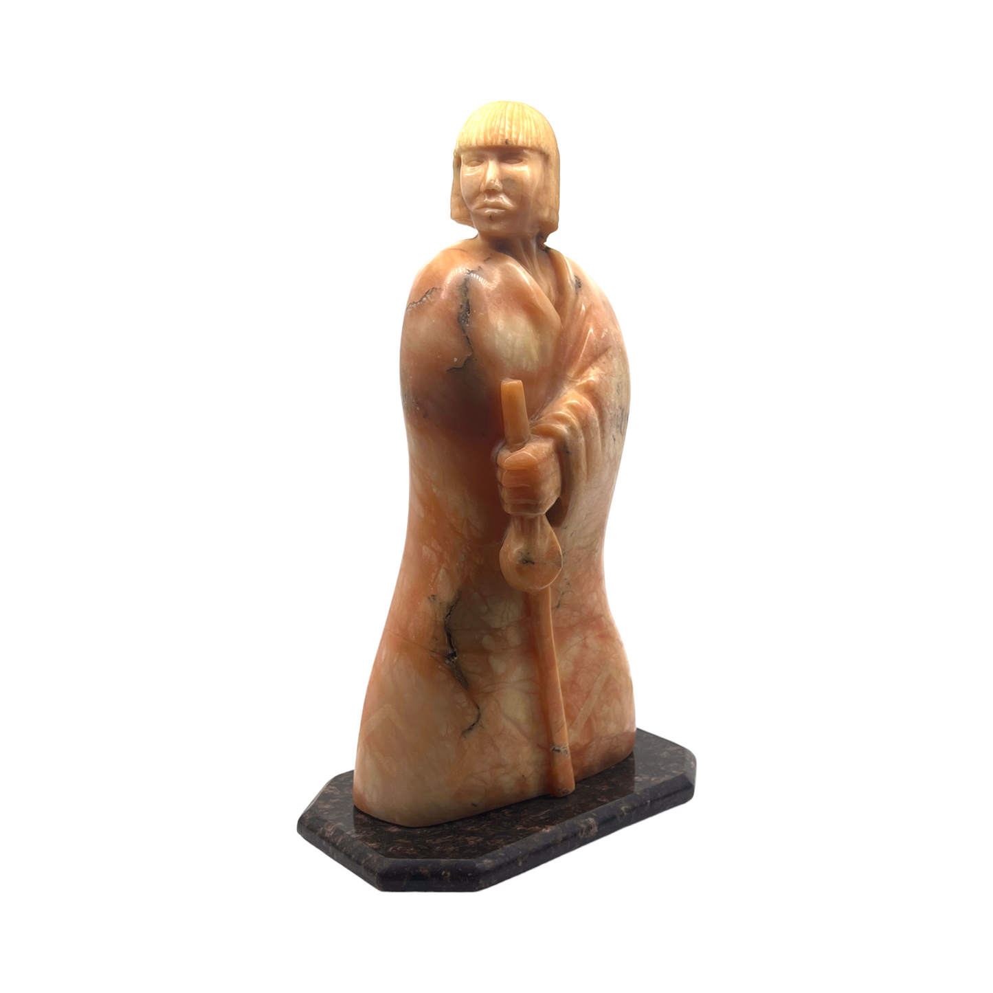 Steve Wikviya LaRance Shaman With Staff Sculpture