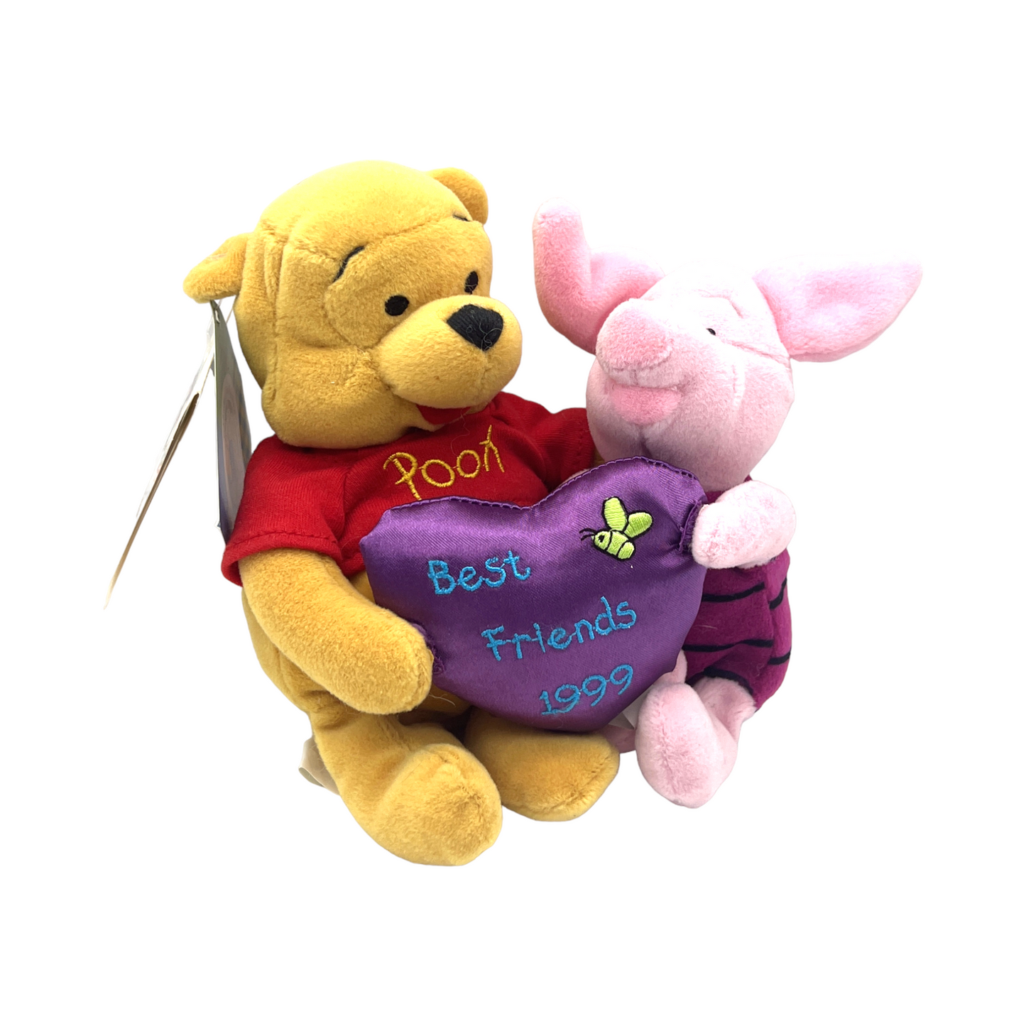 Disney Store - Pooh Friendship Mini Bean Bag Set - 8" - Vintage