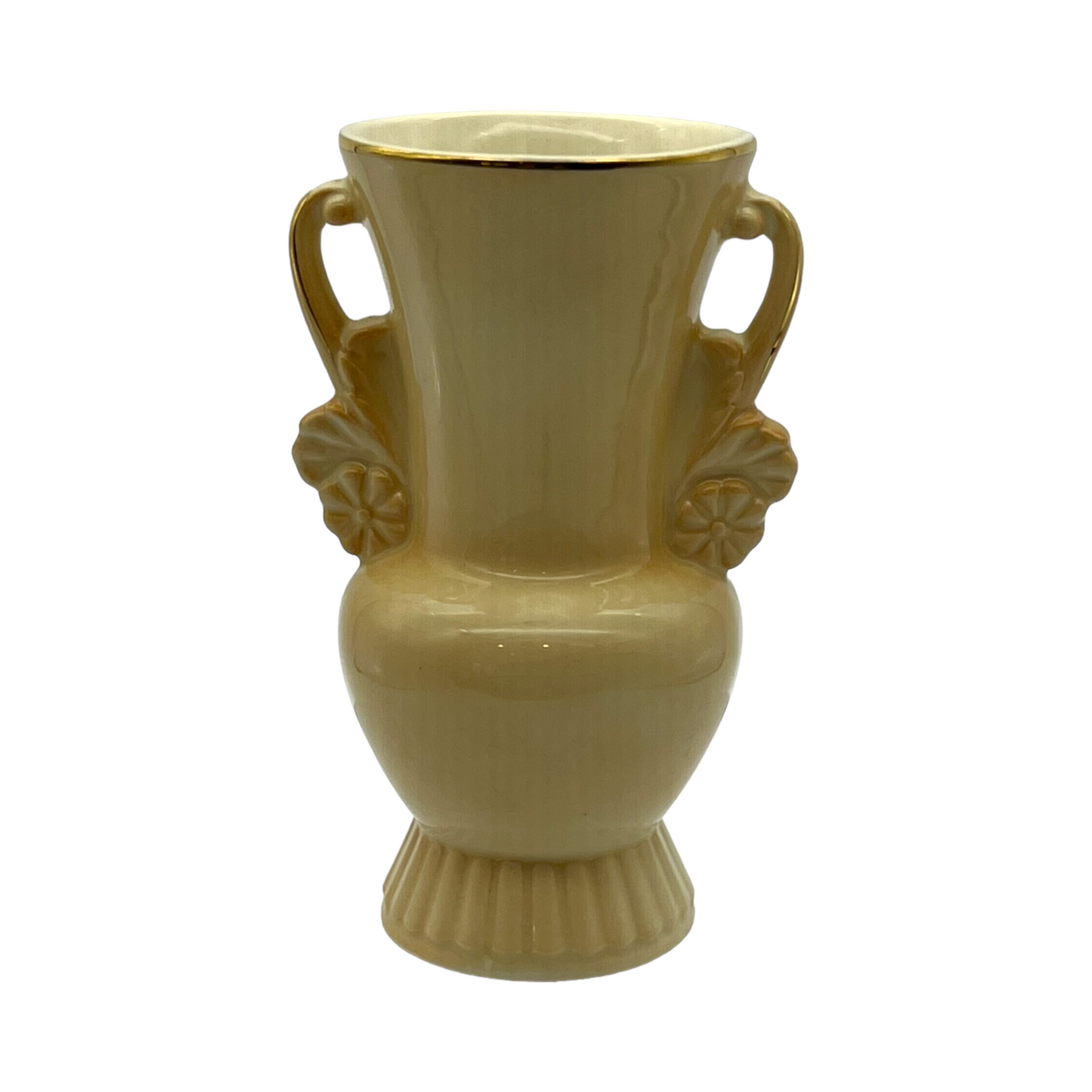 Royal Copley - Floral Handle Vase - Vintage - 6.25"