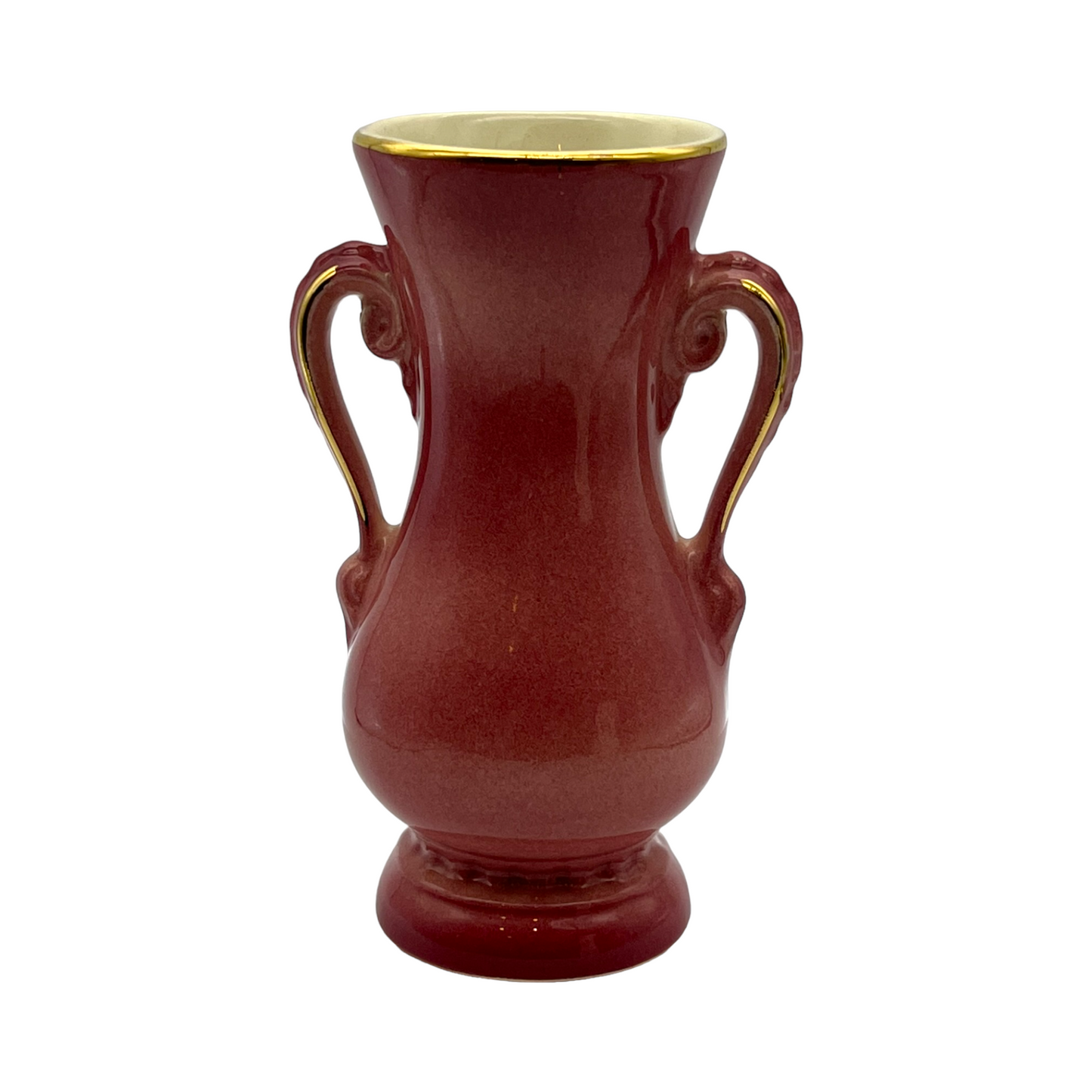 Royal Copley - Deco Two Handle Vase - Vintage - 6.25"