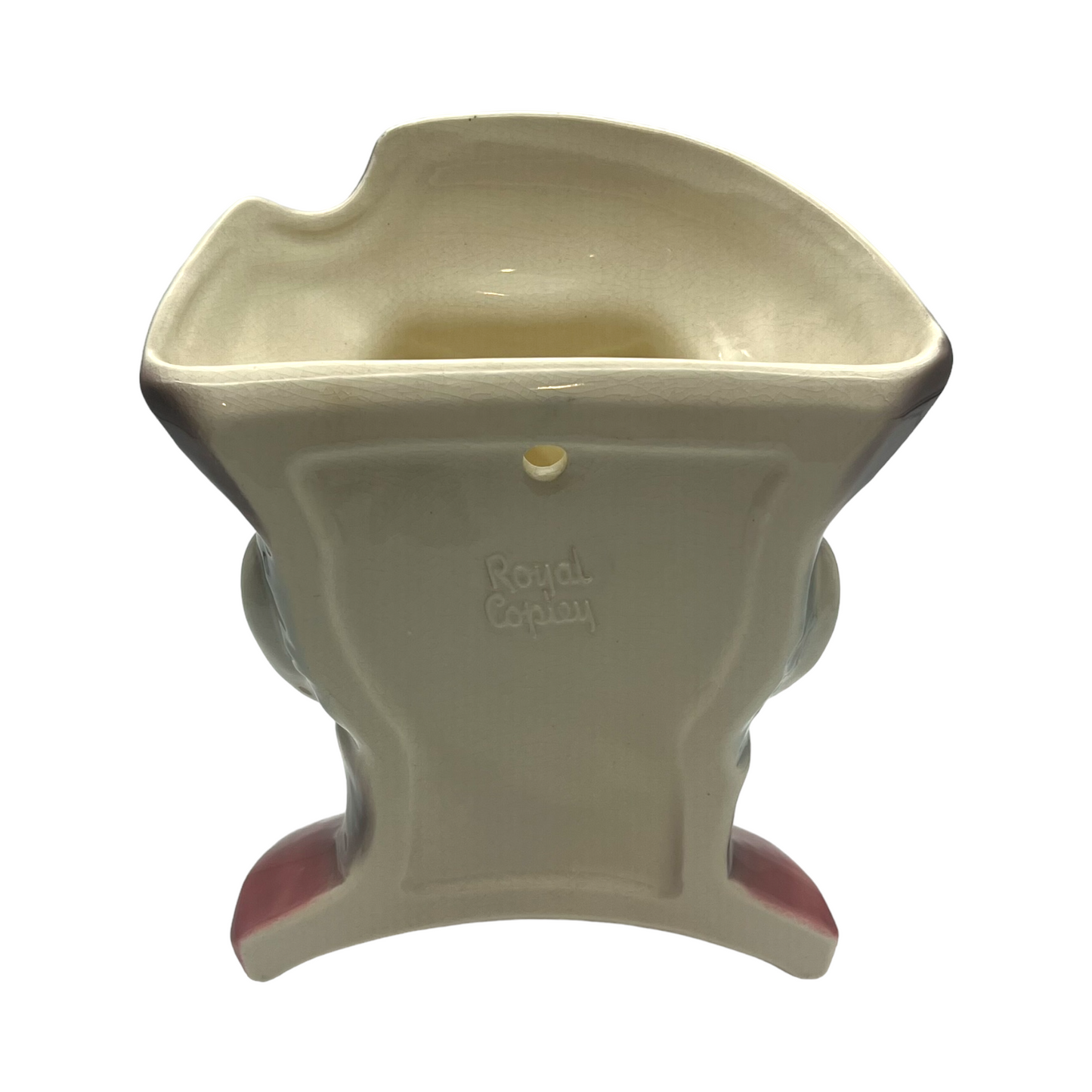 Royal Copley - Colonial Head Wall Pocket Planter - Vintage - 8.25"