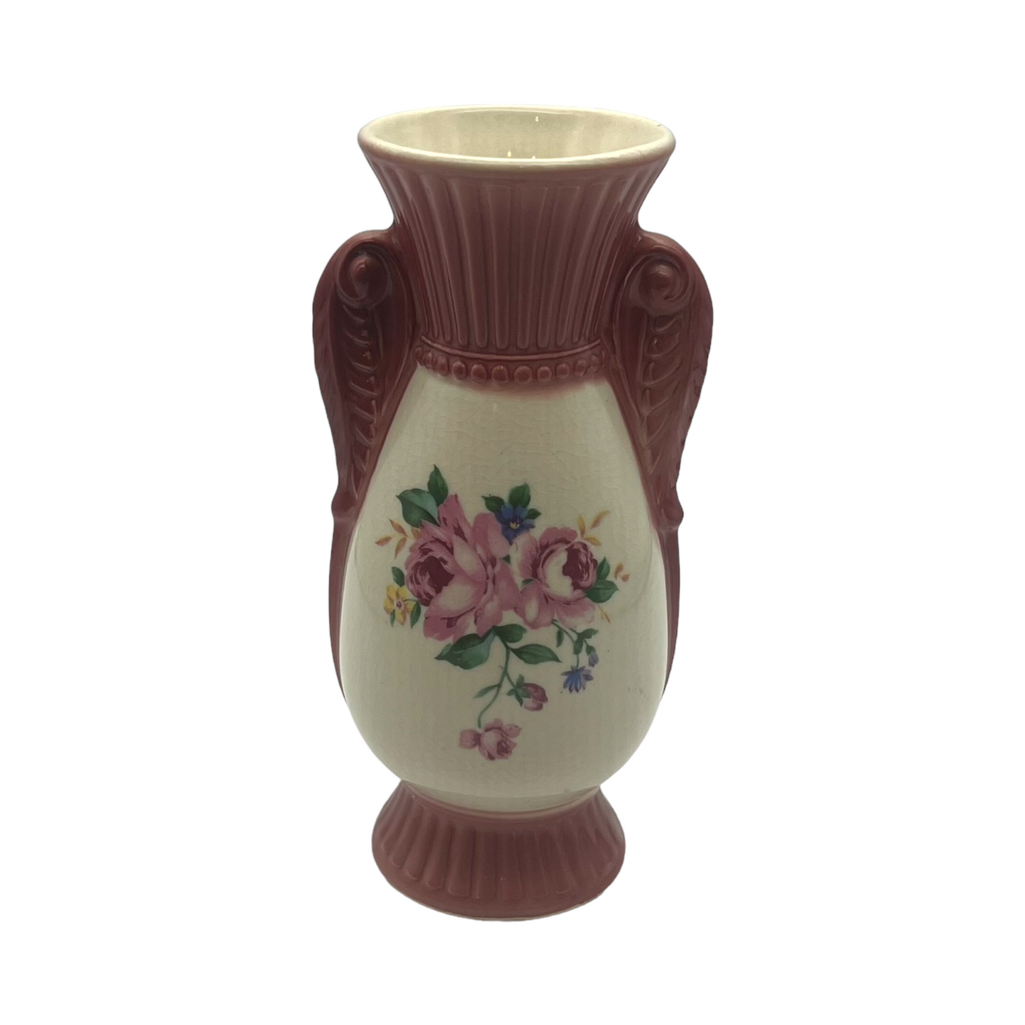 Royal Copley - Double Handle Vase - Vintage -7"