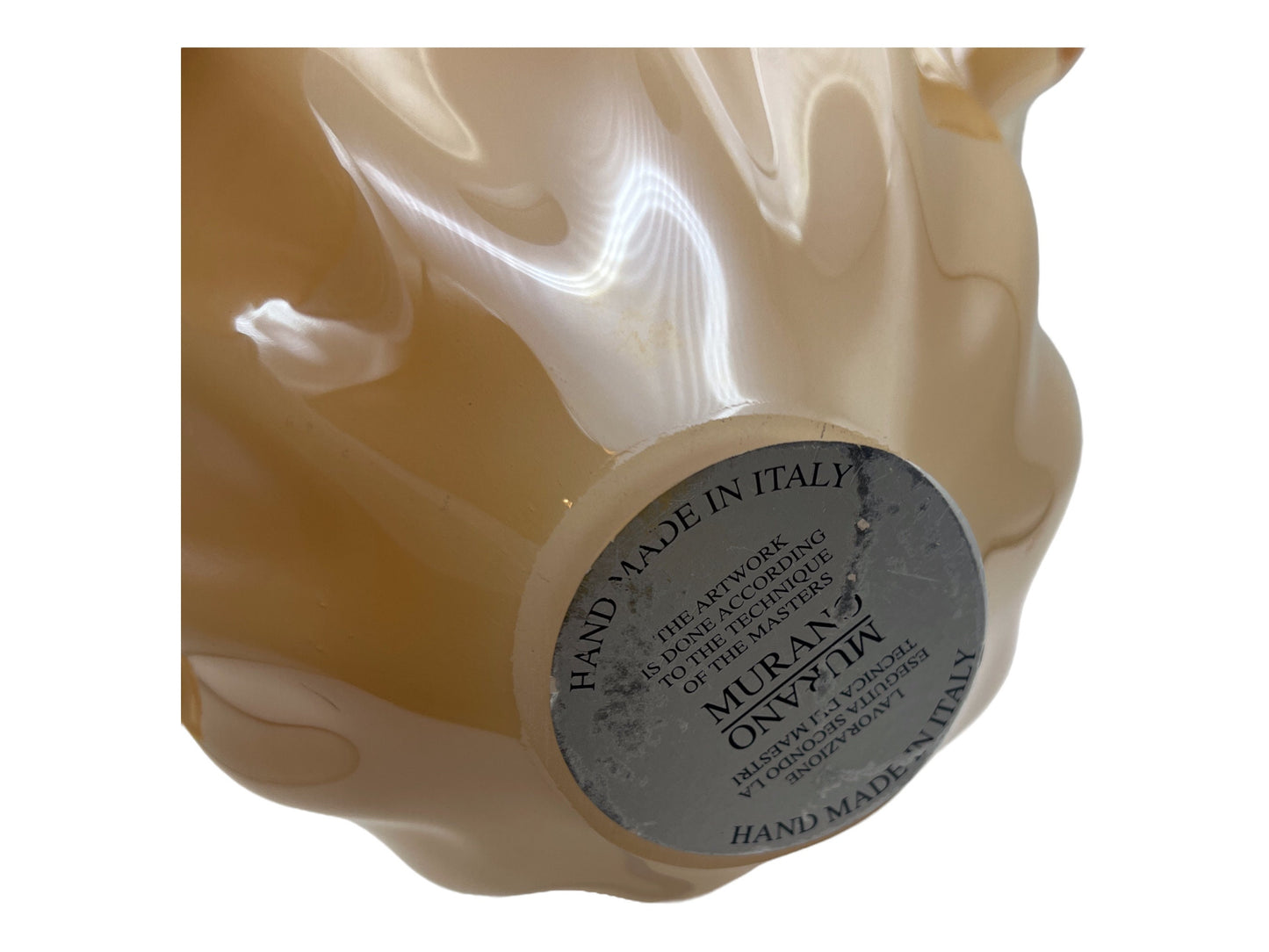 Murano Art Glass - Sommerso Handkerchief Bowl - 10"