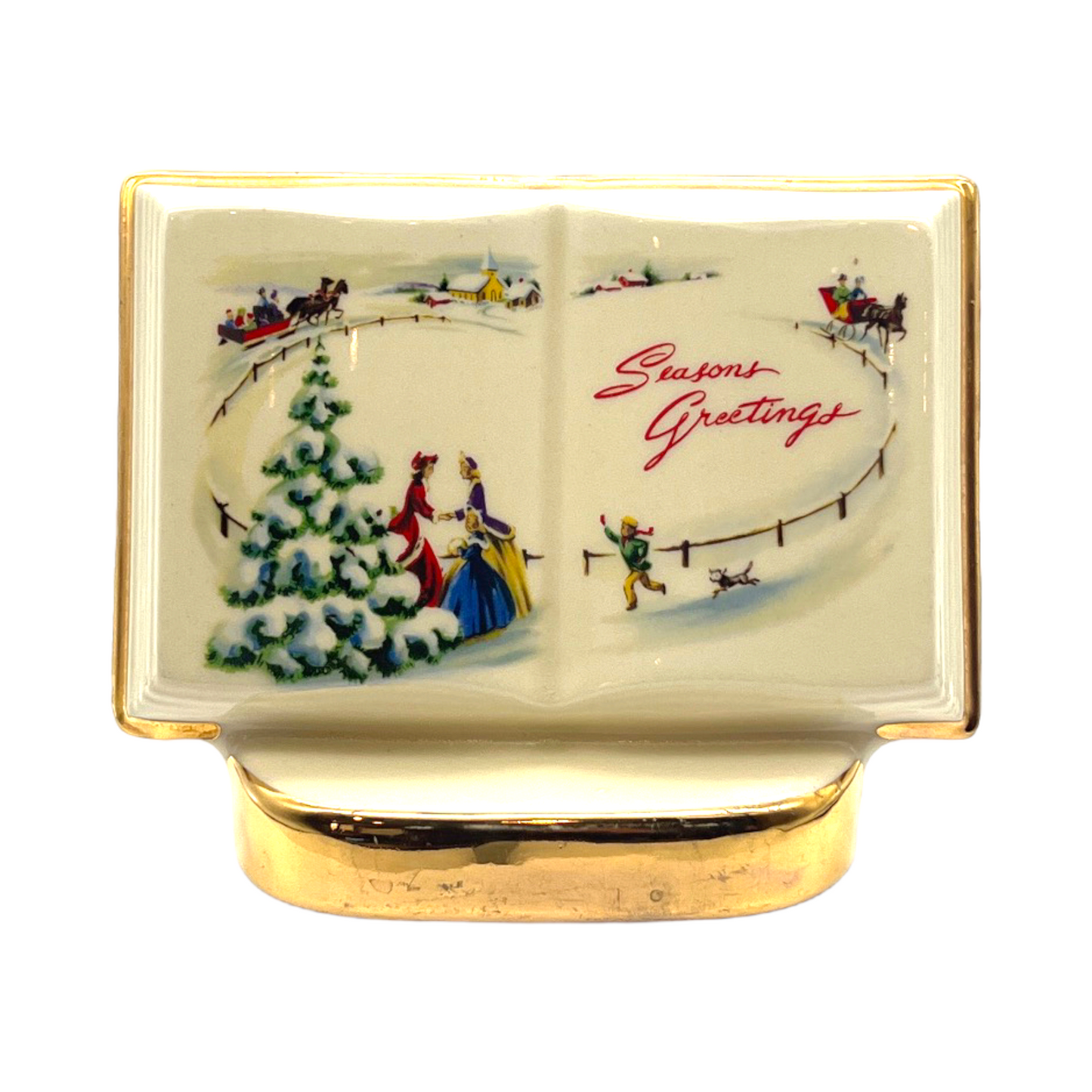 Royal Windsor - Books Of Remembrance Planter - Gold Trim - Vintage - 5"