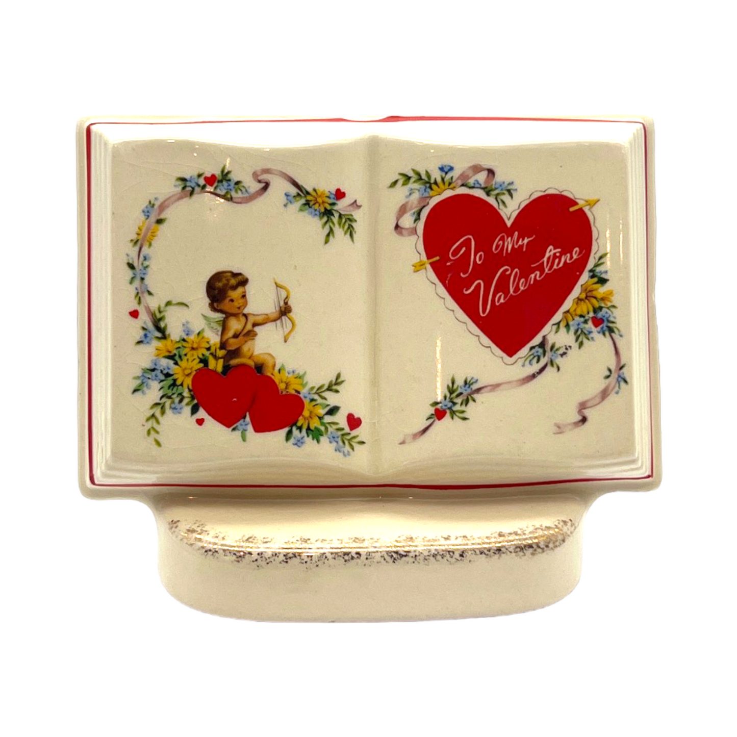 Royal Windsor - Books Of Remembrance Planter - Gold Trim - Vintage - 5"