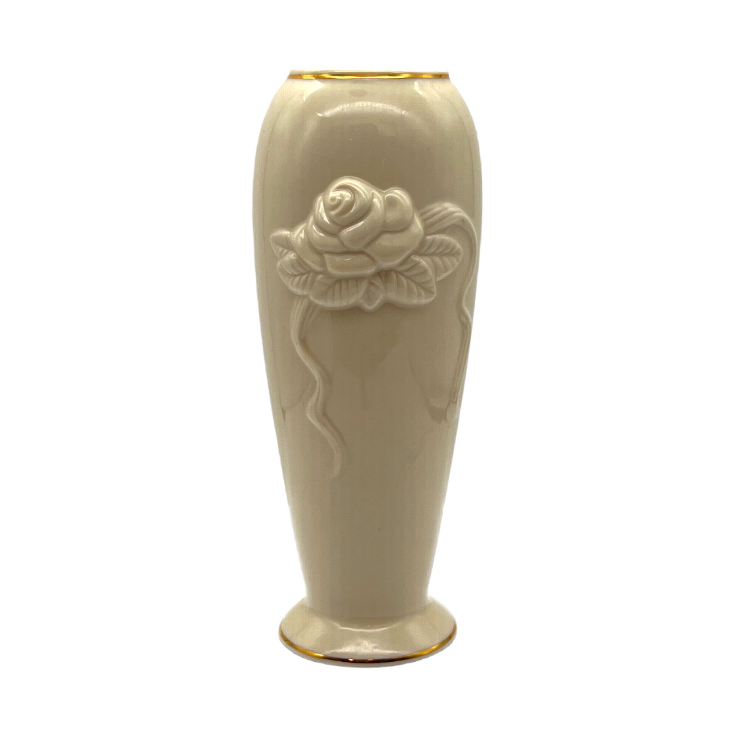 Lenox - Rose Blossom - Bud Vase 24k Gold Trim - 7.5"