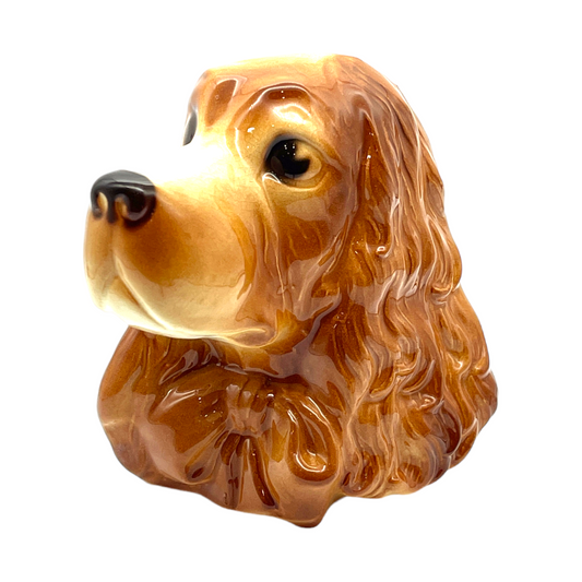 Royal Copley - Cocker Spaniel Wall Pocket Planter - Vintage - 5"