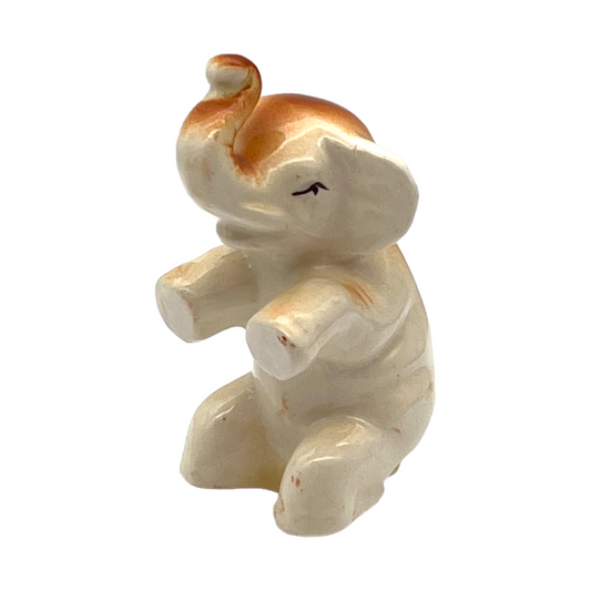 Ceramic - Elephant Figurine - Vintage - 3.5"