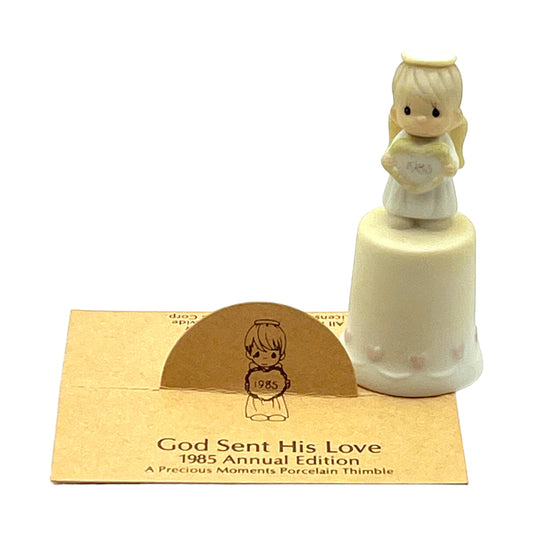 Precious Moments - God Sent His Love - Thimble - 15865 - 1985