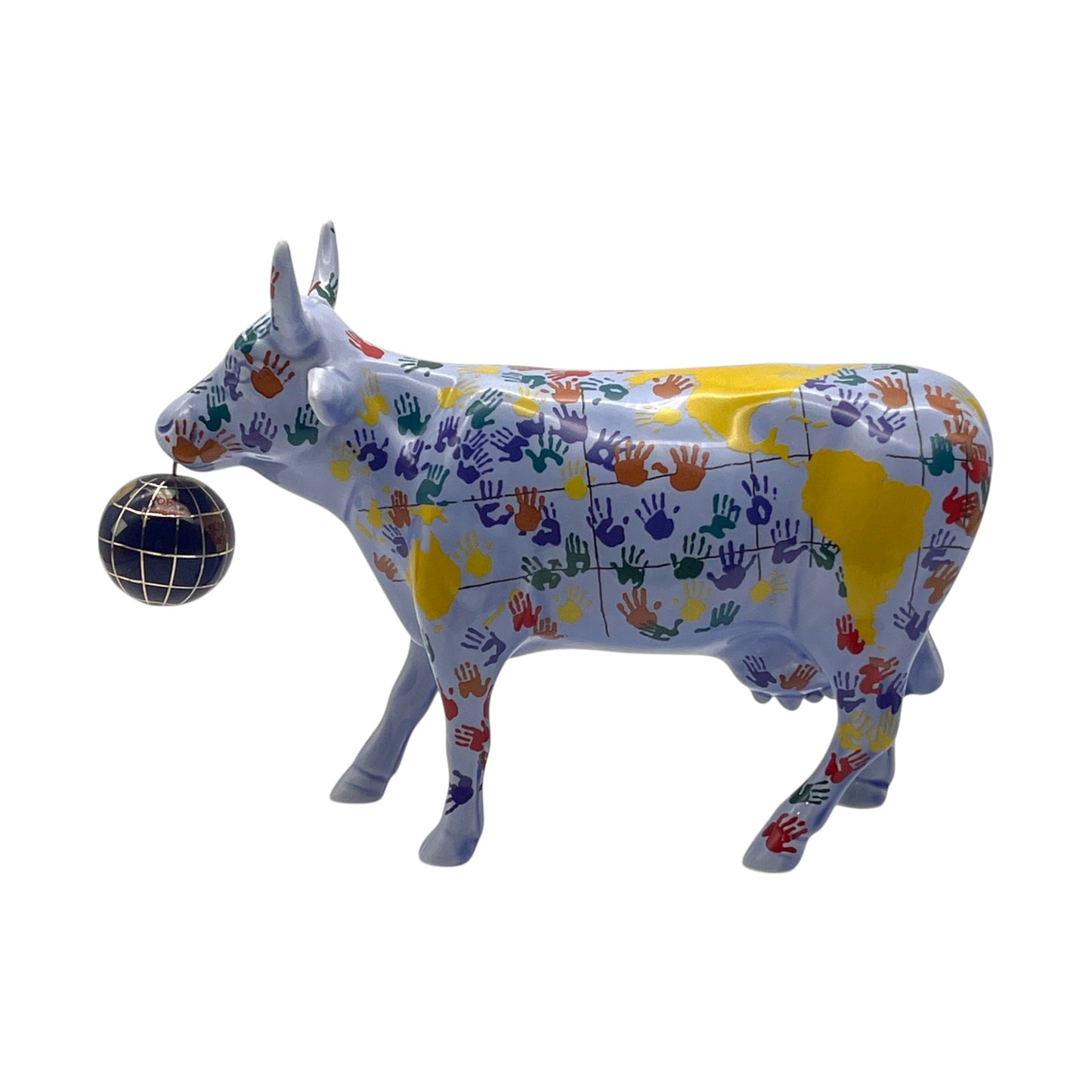 CowParade - It's A Small World Cow #7312 - No Box - 5"