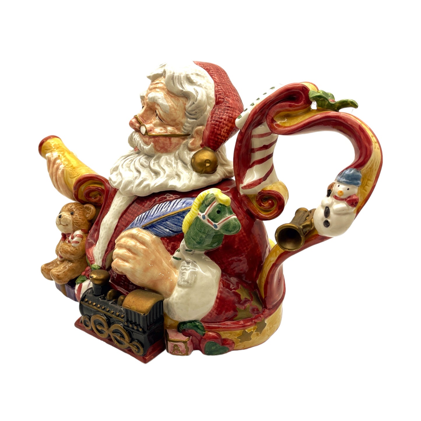 Fitz & Floyd - 1994 Santa List Teapot - Christmas - 8"