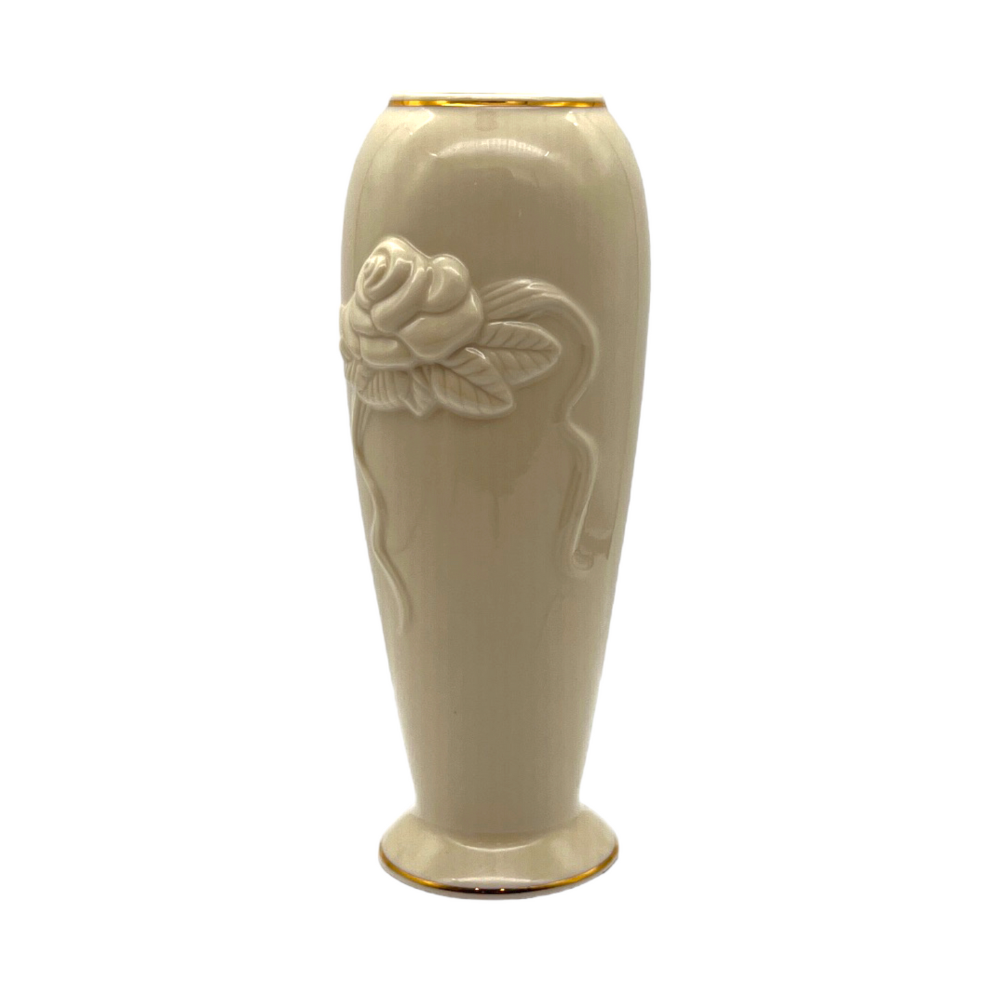 Lenox - Rose Blossom - Bud Vase 24k Gold Trim - 7.5"