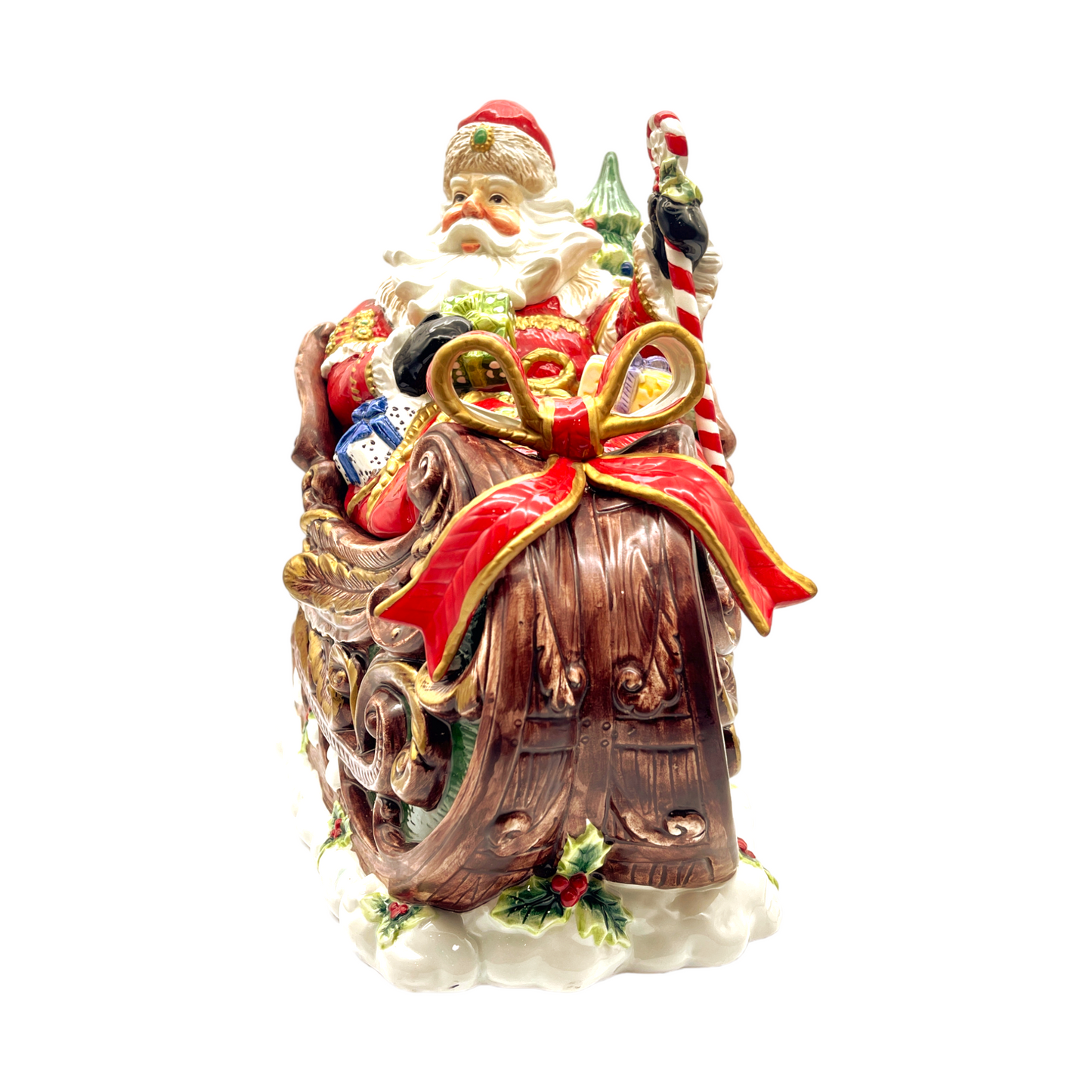 Paris & Beebee - Santa & Sleigh Cookie Jar - 12"