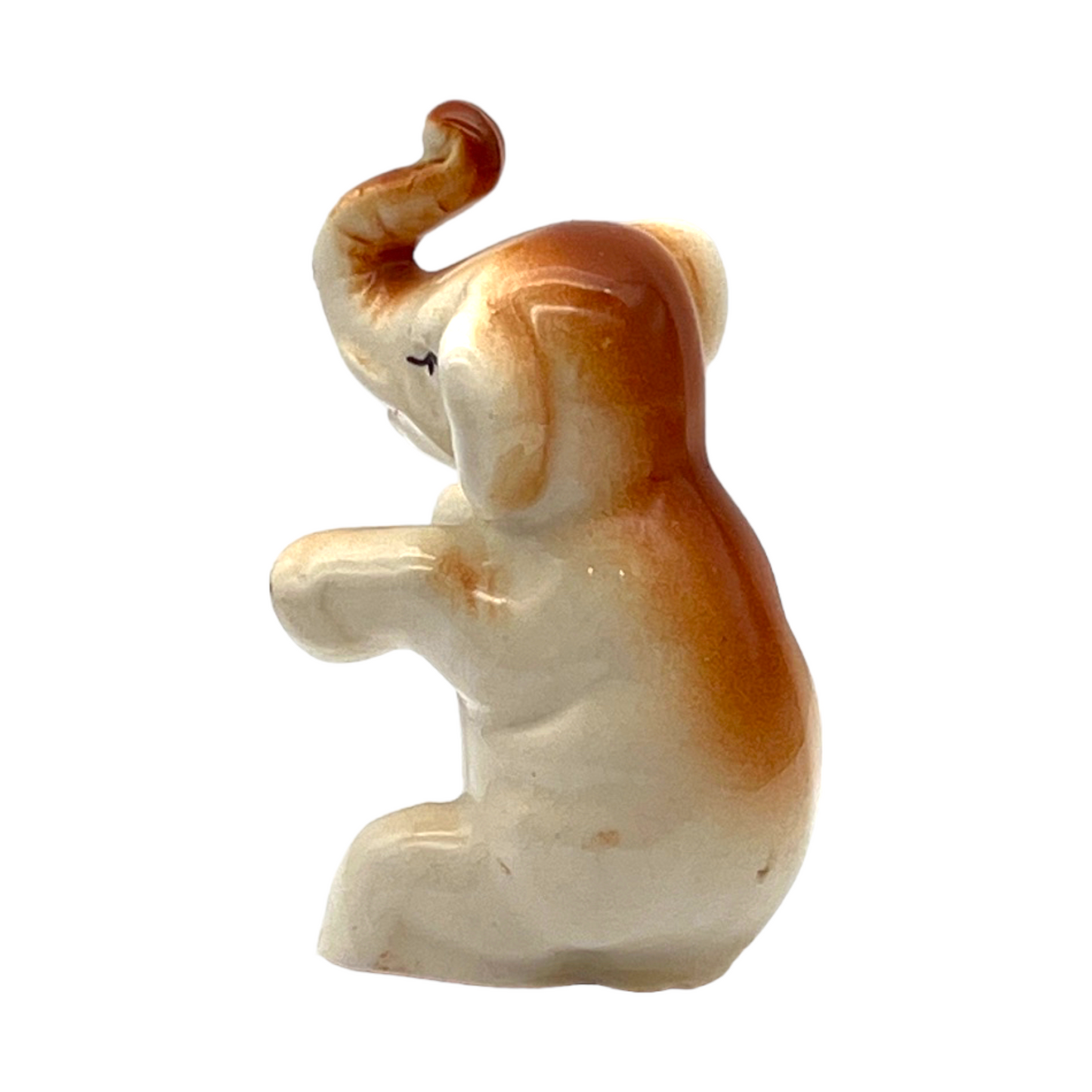 Ceramic - Elephant Figurine - Vintage - 3.5"