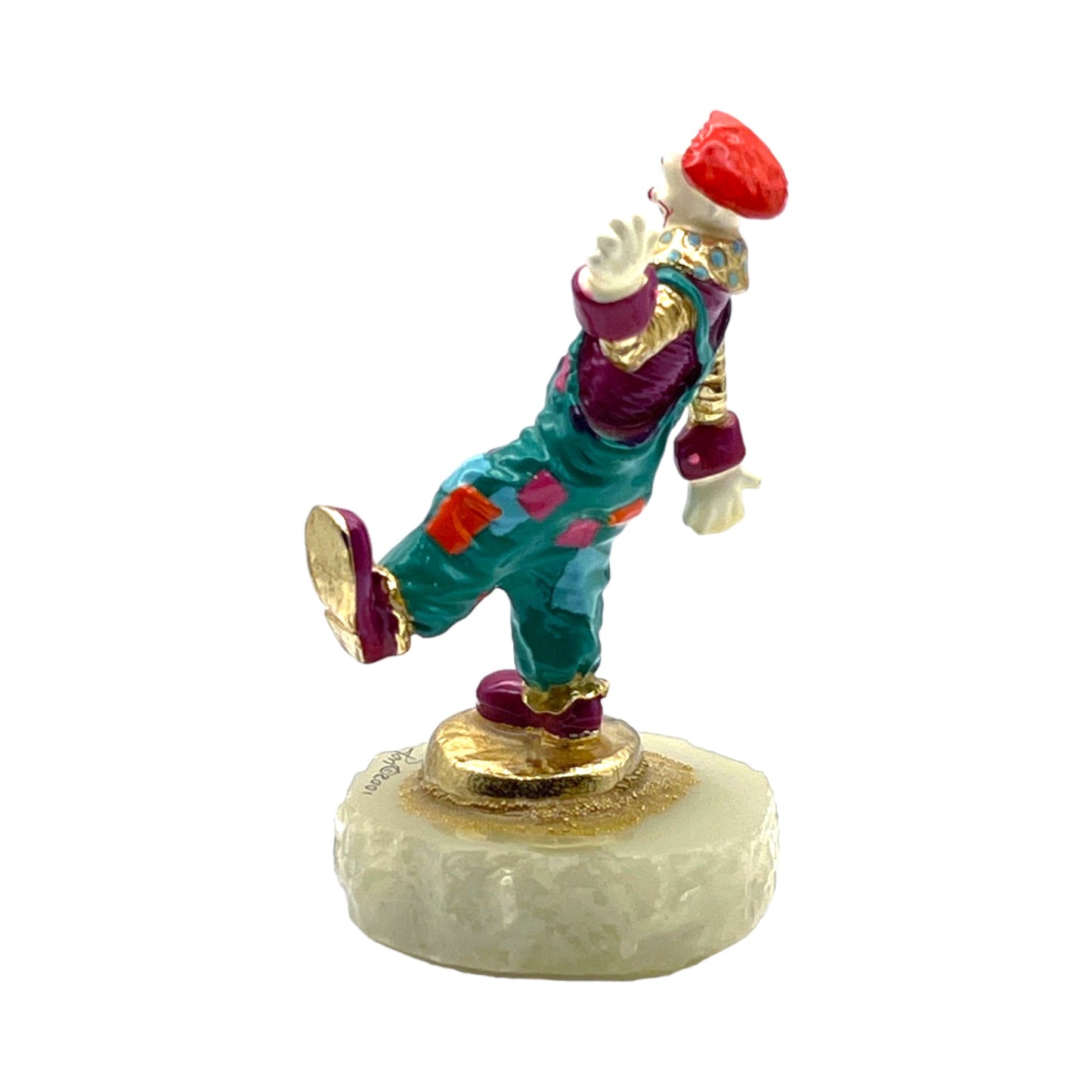 Ron Lee - Overalls Patchwork Clown Figurine  - Limited Edition - 20014 - Signed - 5"