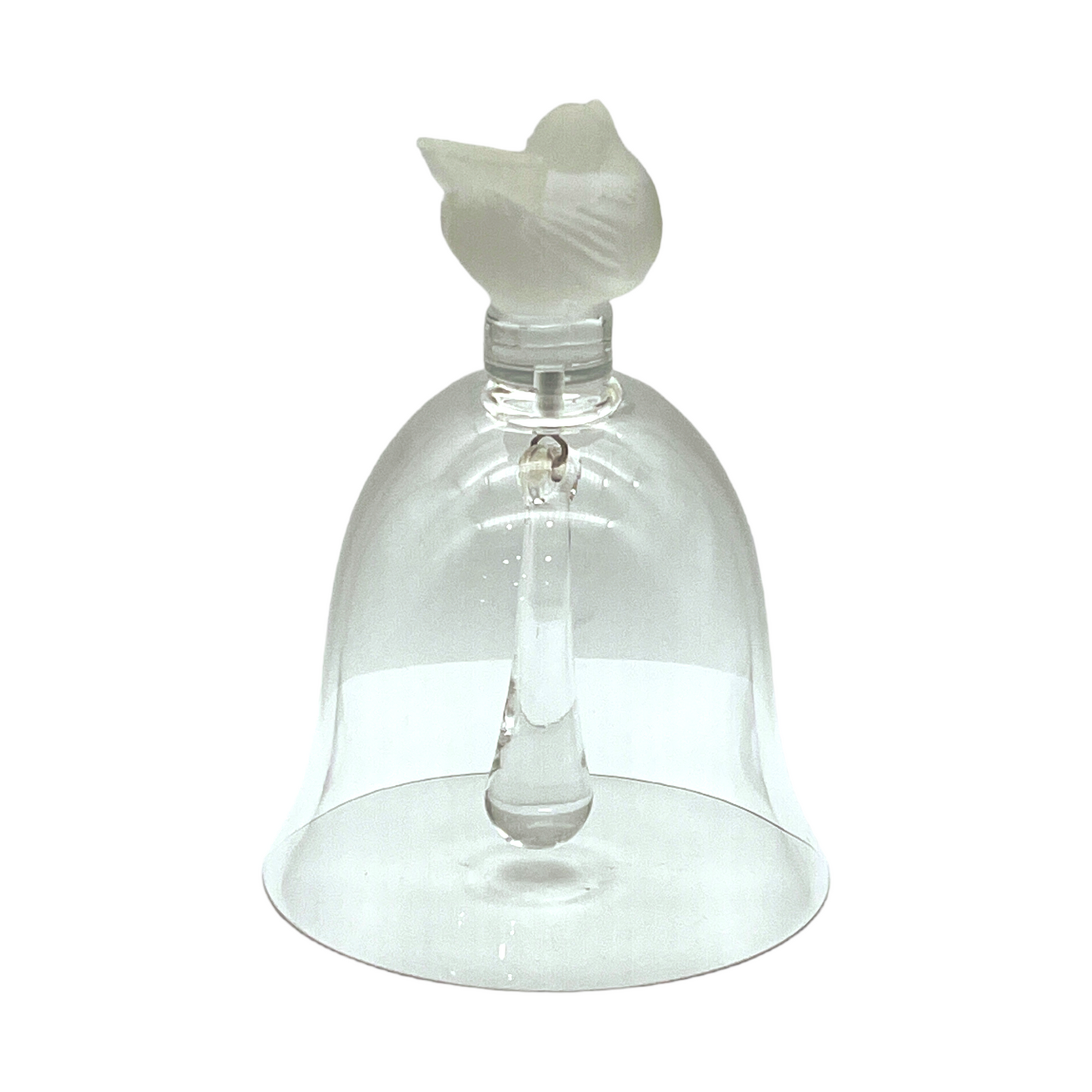 Lalique - Bell With Sparrow - Signed - 5.5"