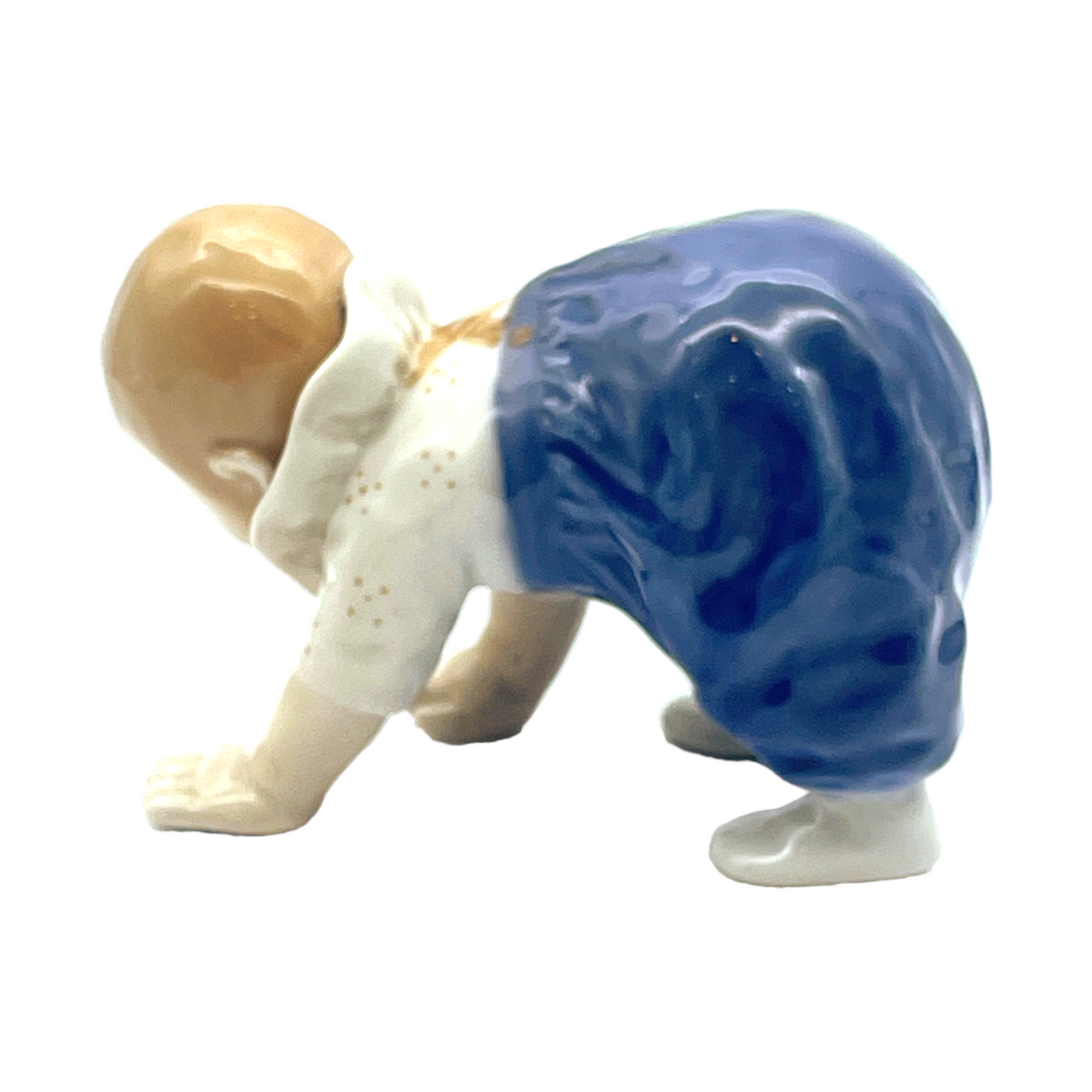 Royal Copenhagen - Baby Crawling #1518 Vintage Figurine - 3"