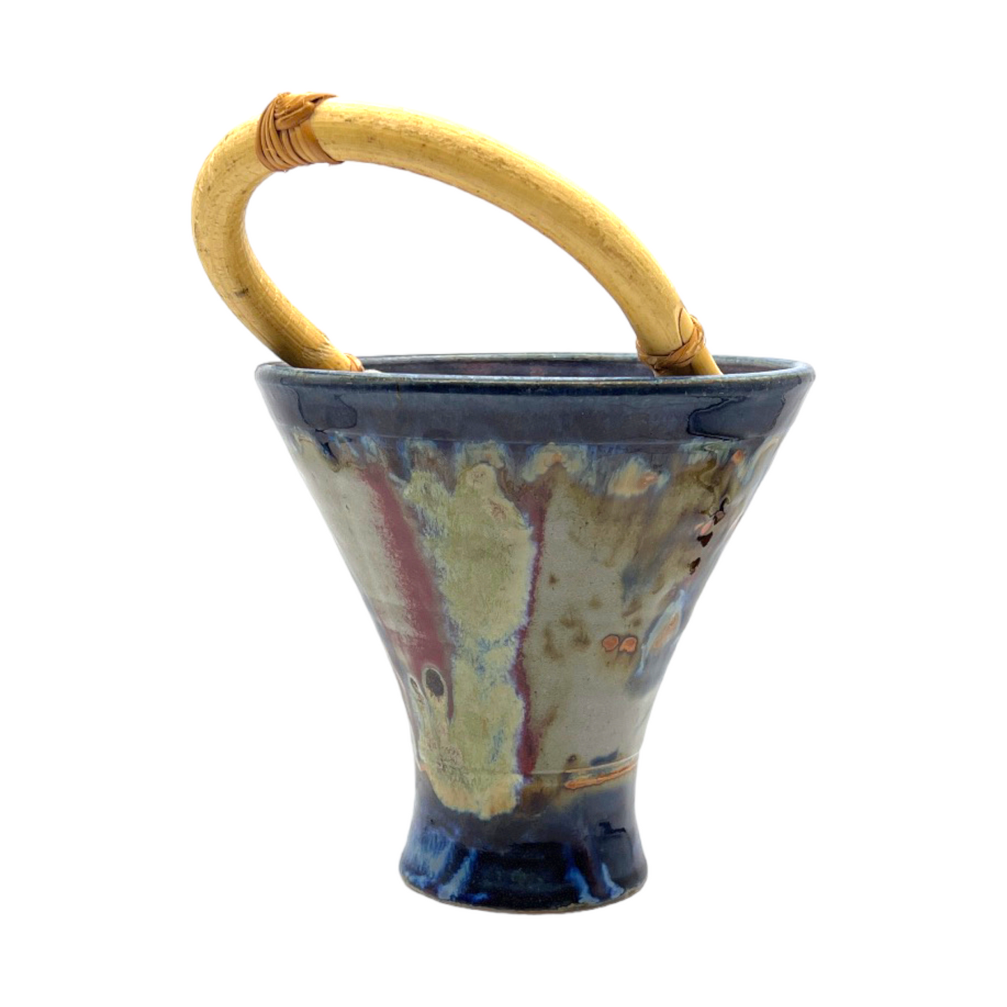 Jim Lauer Studio Pottery - Wooden Handled Bucket - 11"