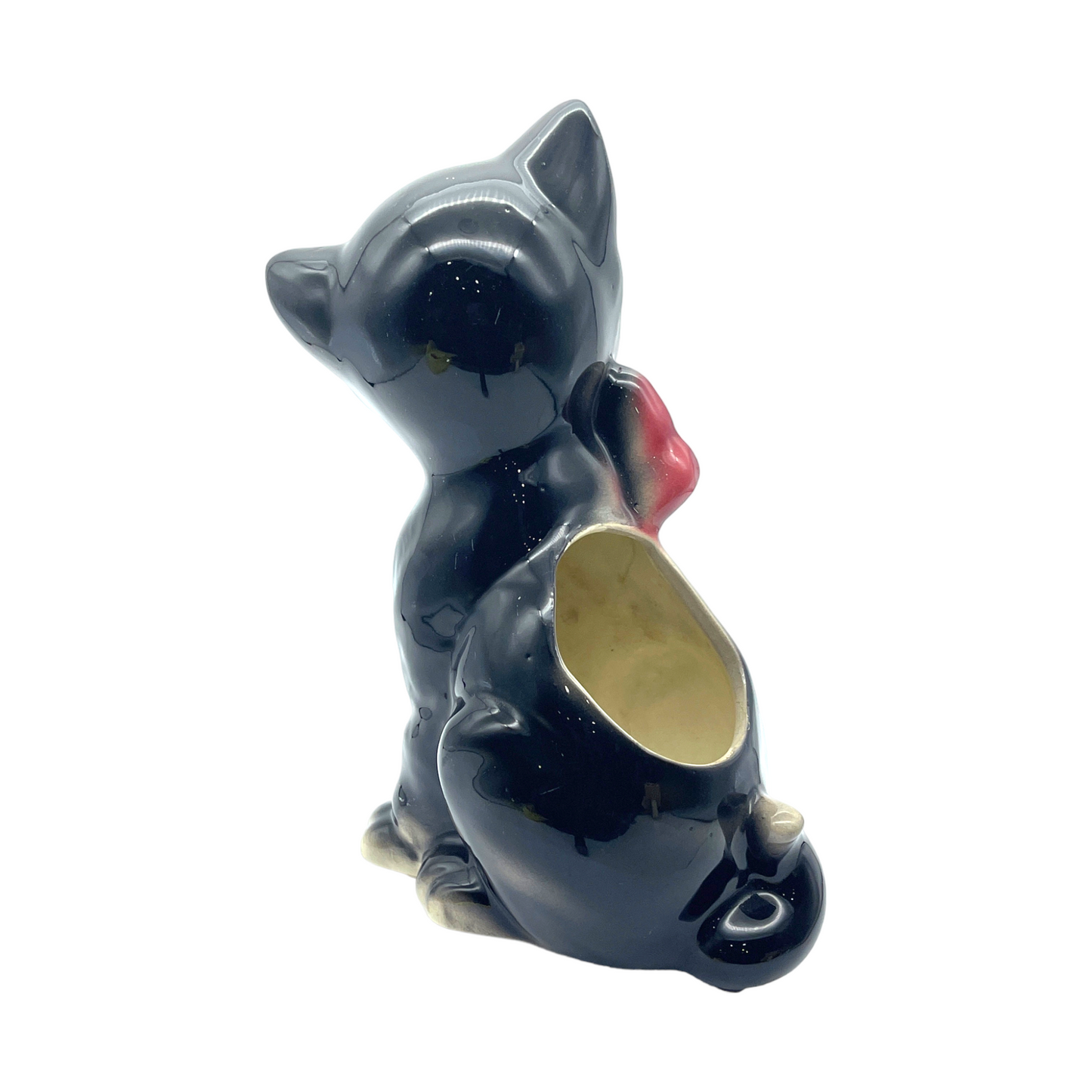 Royal Copley - Black Cat Planter - Vintage - 8"