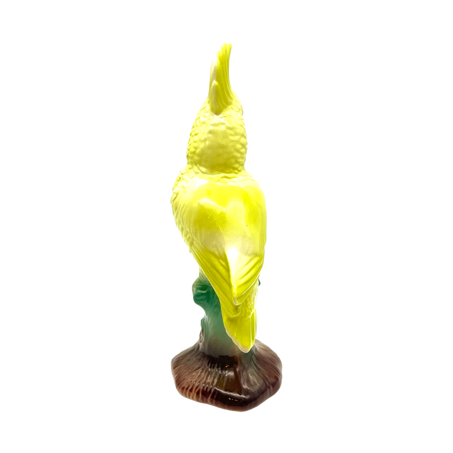 William Maddux - Lime Green Cockatoo Figurine - Vintage - 7"