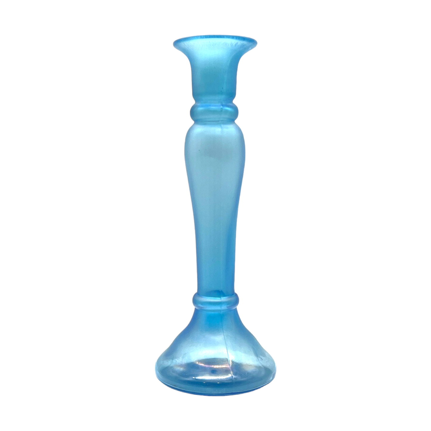 Dugan Diamond - Celeste Blue Stretch Candle Holder - 9.5"