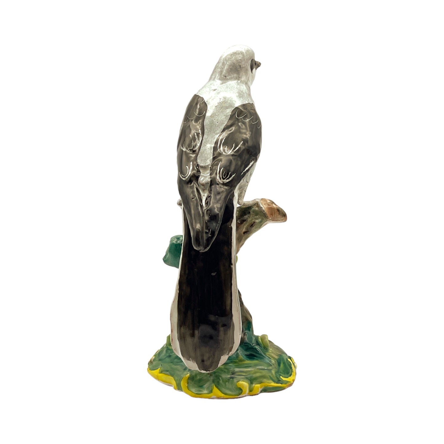 Made In Italy - Bird On Tree Stump - Hand Painted - 8"