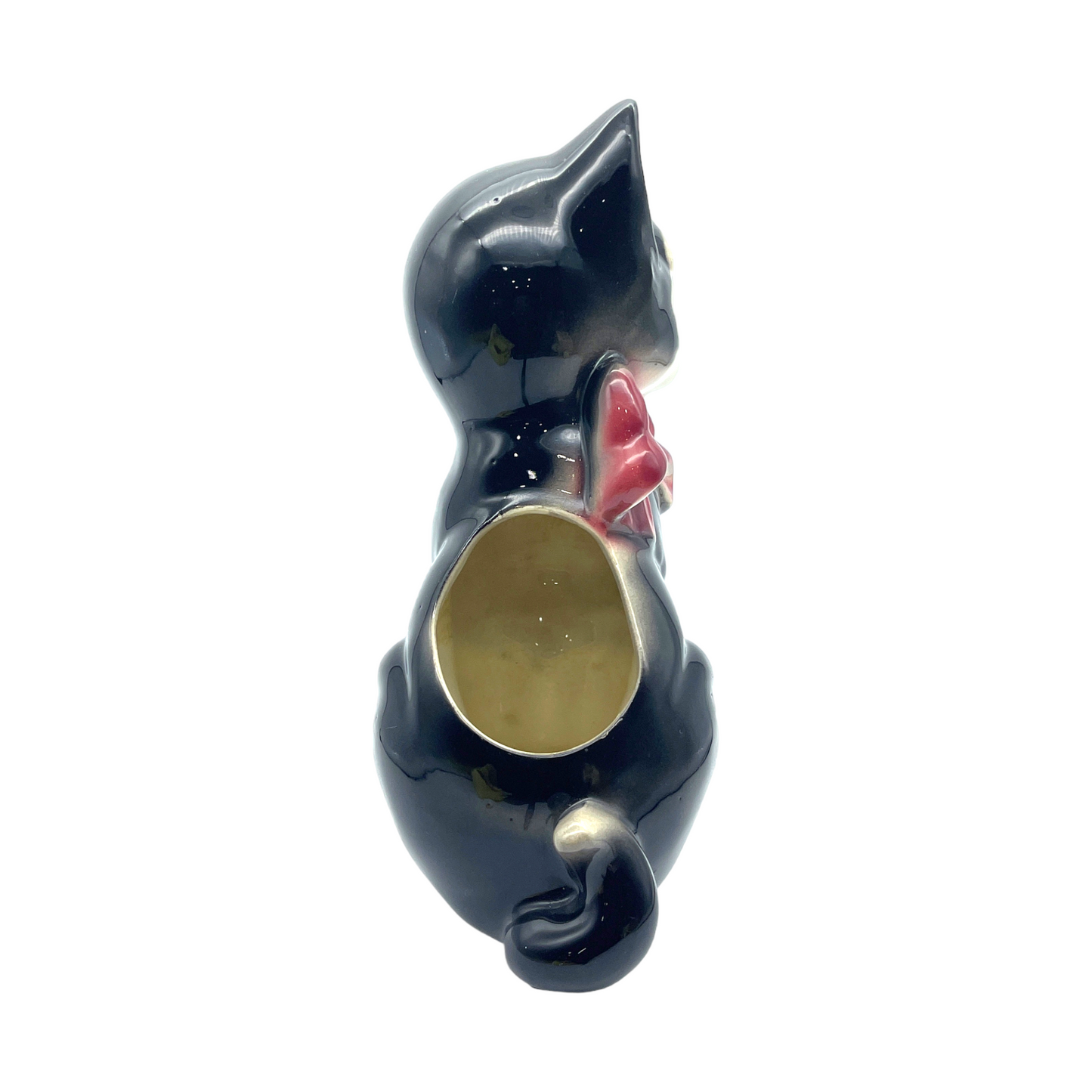 Royal Copley - Black Cat Planter - Vintage - 8"