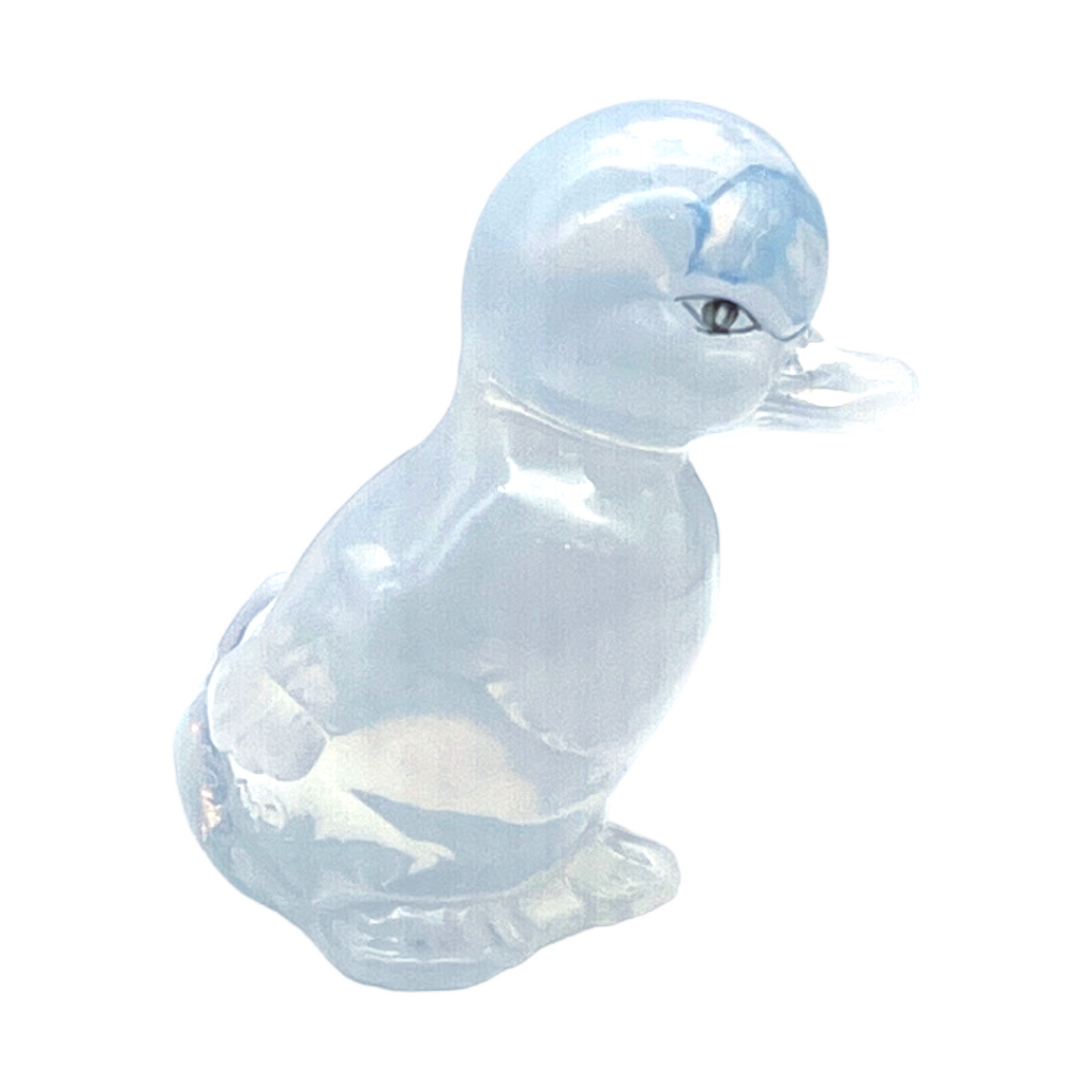 Fenton Art Glass - Opalescent Duck - Hand Painted By Pam Bibbee - 3.5"