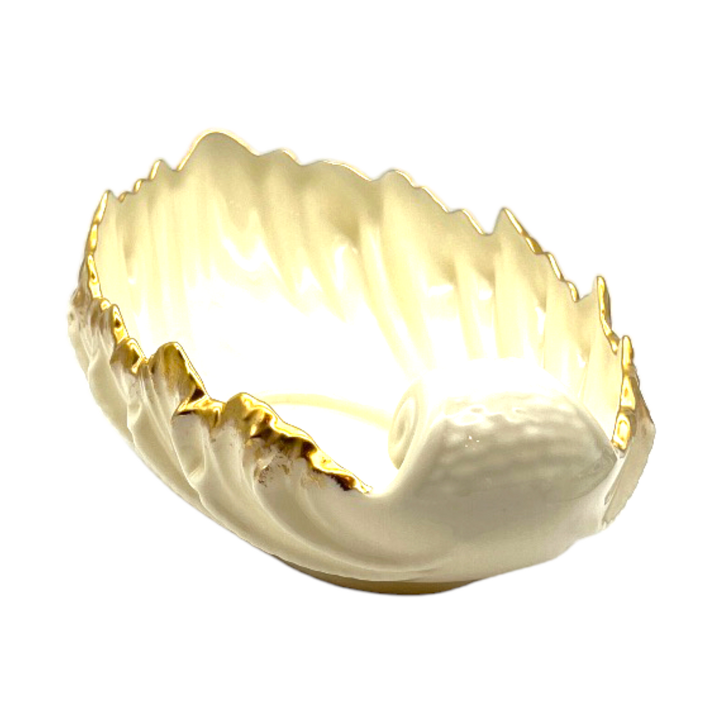 Lenox - Acanthus Leaf Dish - 24k Gold Trim - 3"