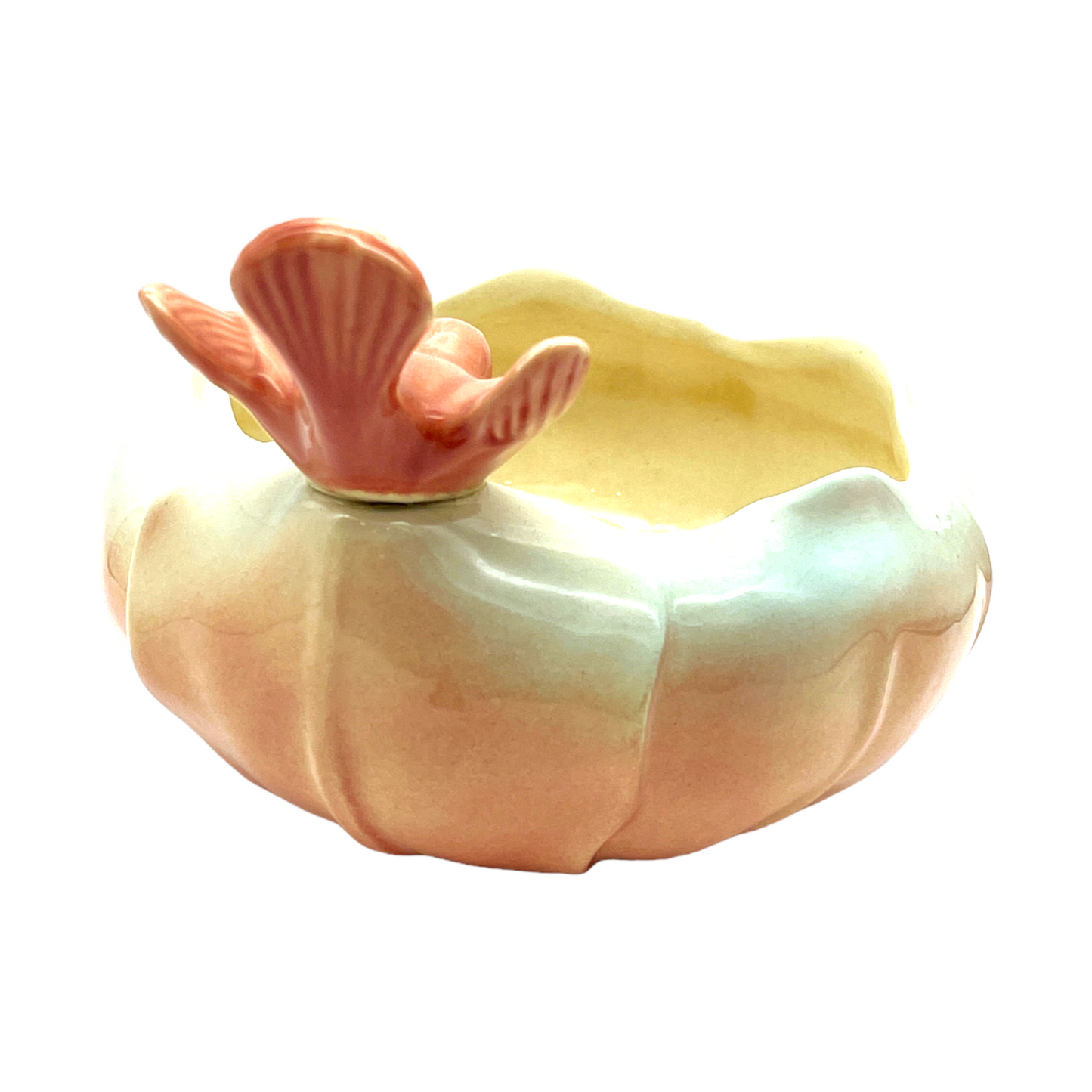 Royal Copley - Perched Bird On Small Bowl - 4"