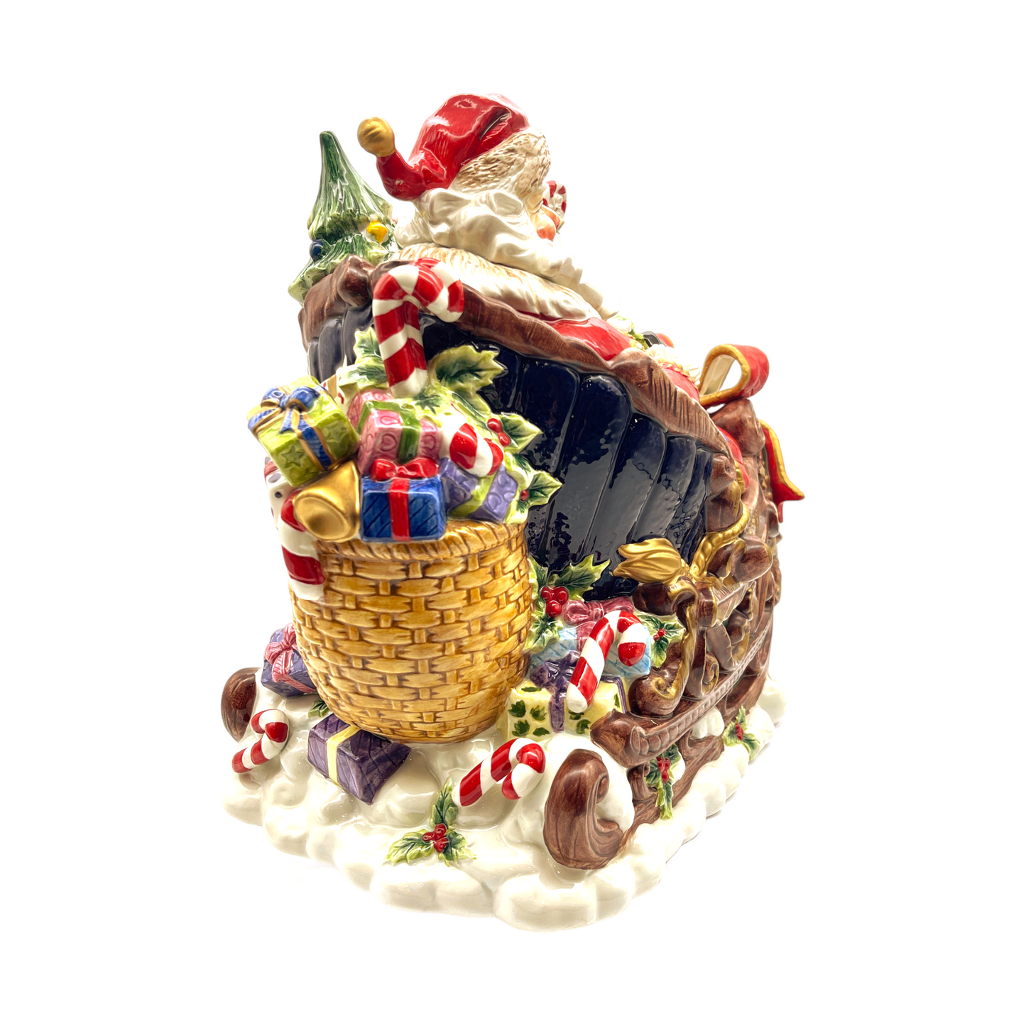 Paris & Beebee - Santa & Sleigh Cookie Jar - 12"
