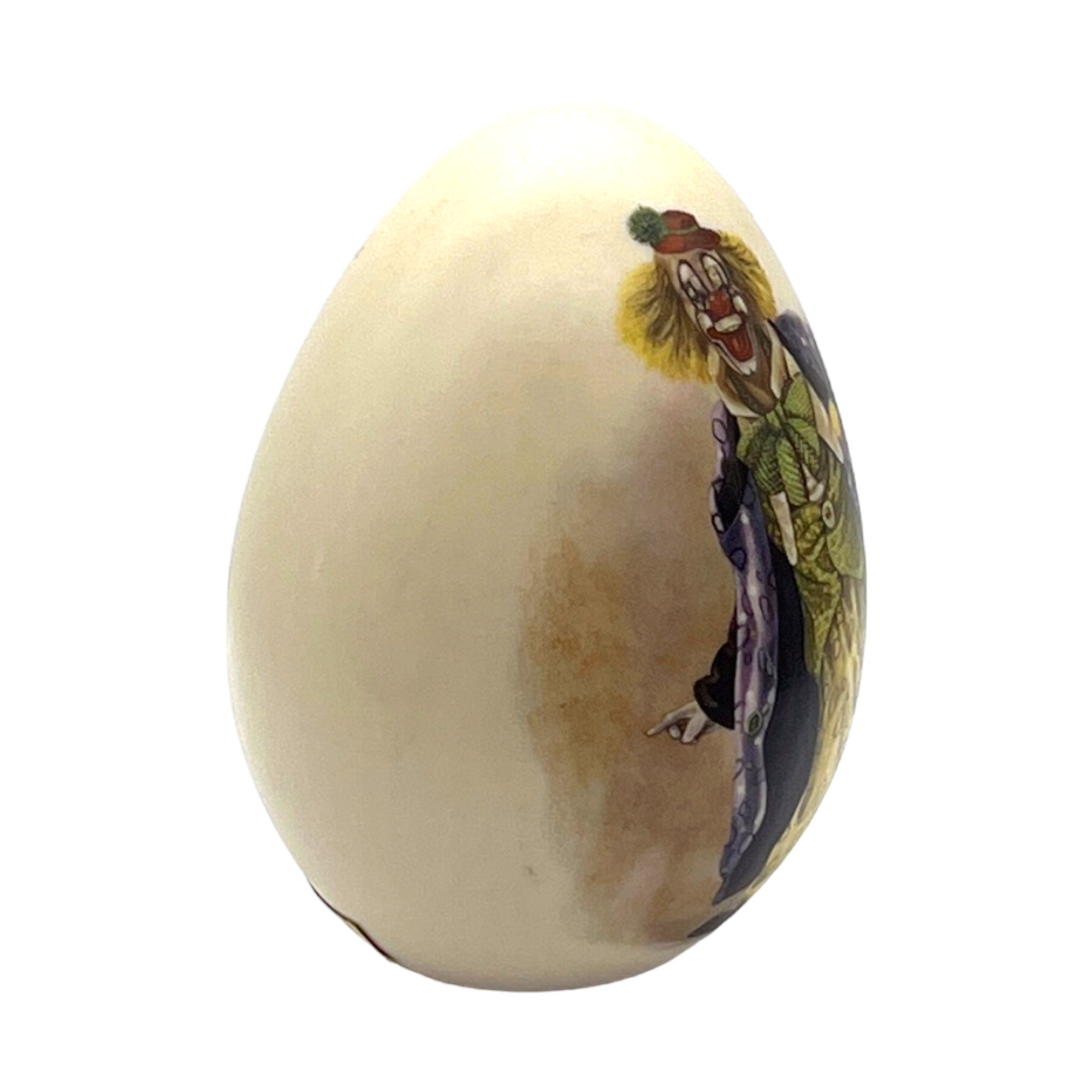 Eggzakly Handcafted Pocelain - Clown Egg - 4"