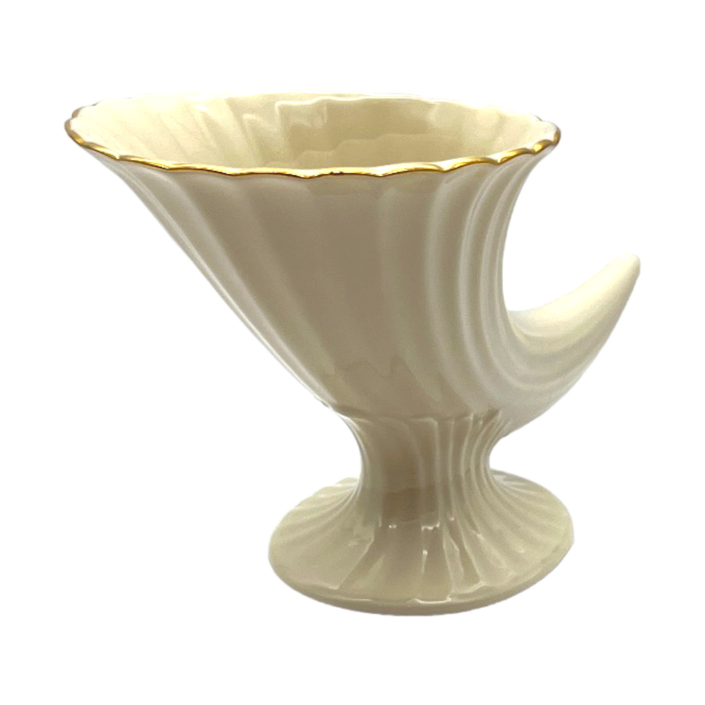 Lenox - Hand Decorated 24K Gold - Cornucopia Vase - 4.5"