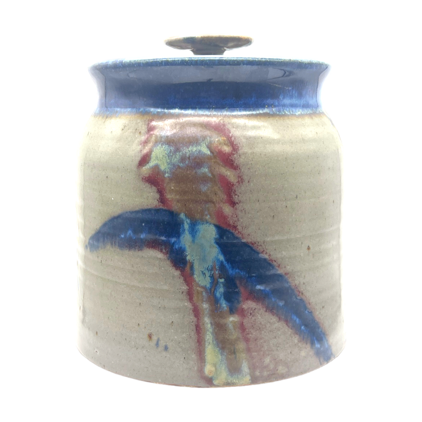 Jim Lauer Studio Pottery - Bisket Jar With Lid - Signed - 8.5"