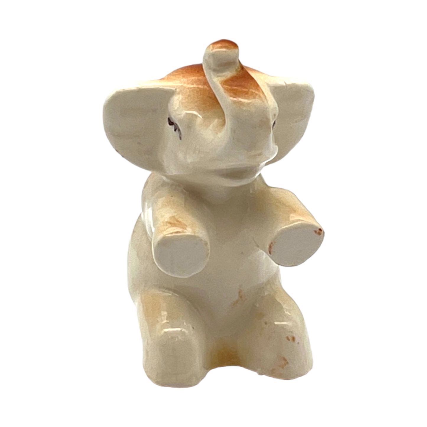 Ceramic - Elephant Figurine - Vintage - 3.5"