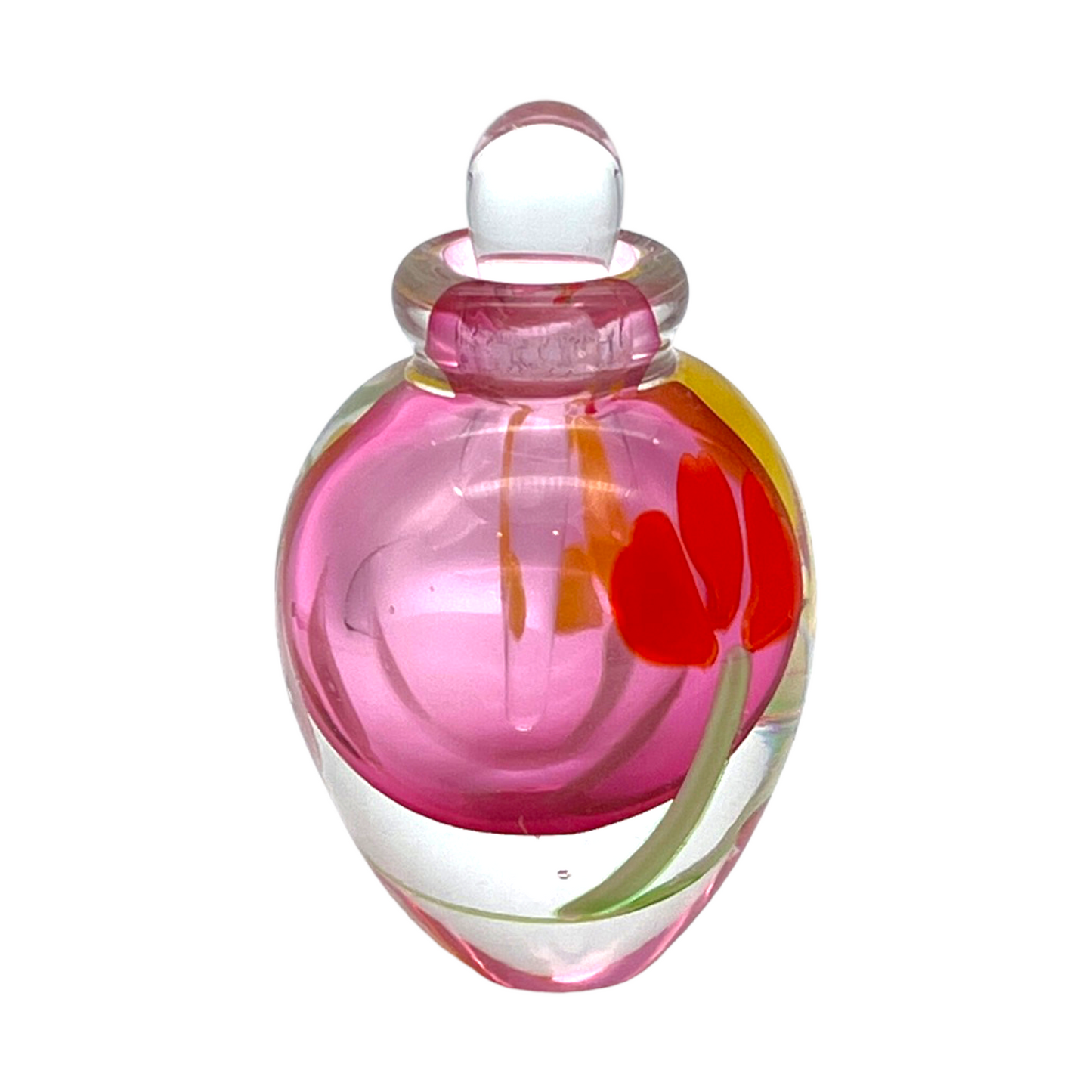 Enchanted Blooms - Pink Floral Elixir Vessel