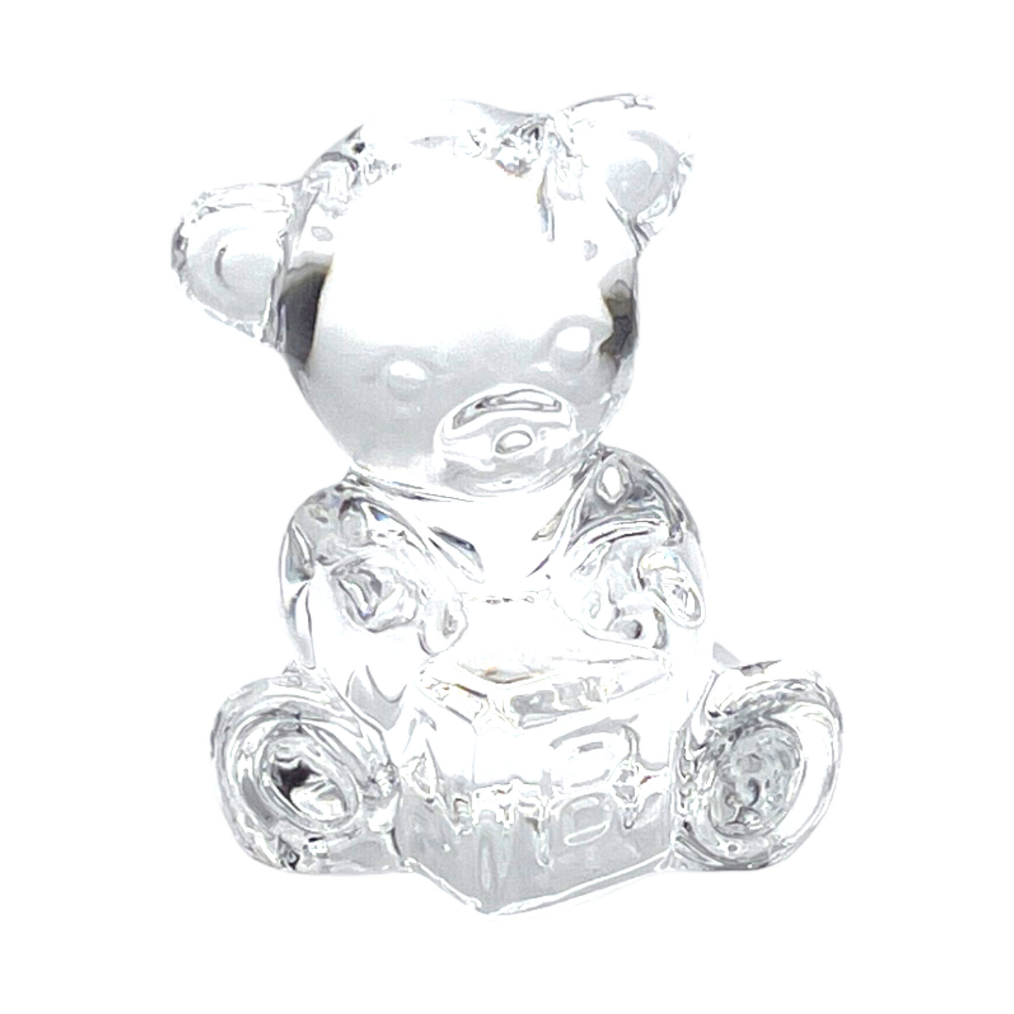 Waterford Crystal - Teady Bear With Block - 3.5"