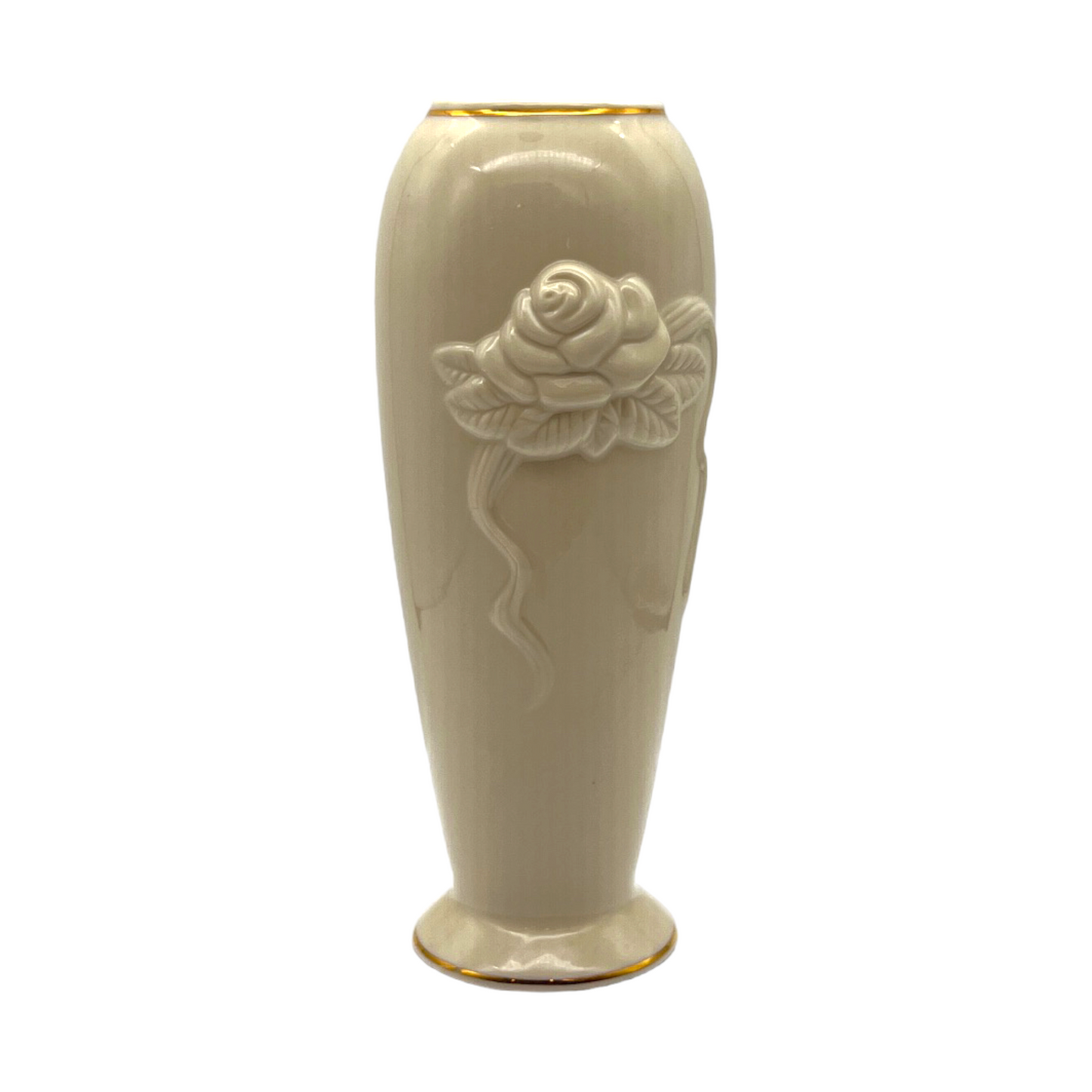 Lenox - Rose Blossom - Bud Vase 24k Gold Trim - 7.5"