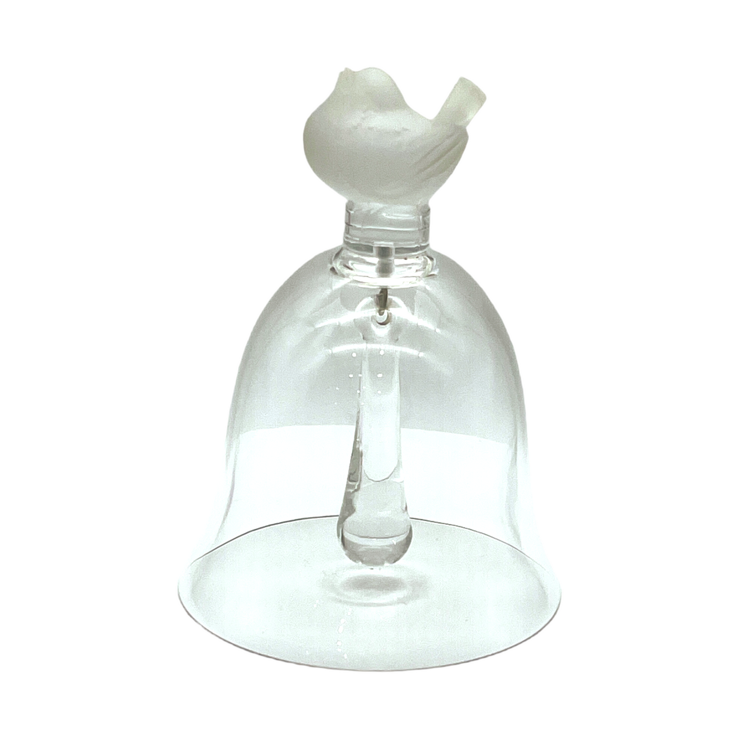 Lalique - Bell With Sparrow - Signed - 5.5"