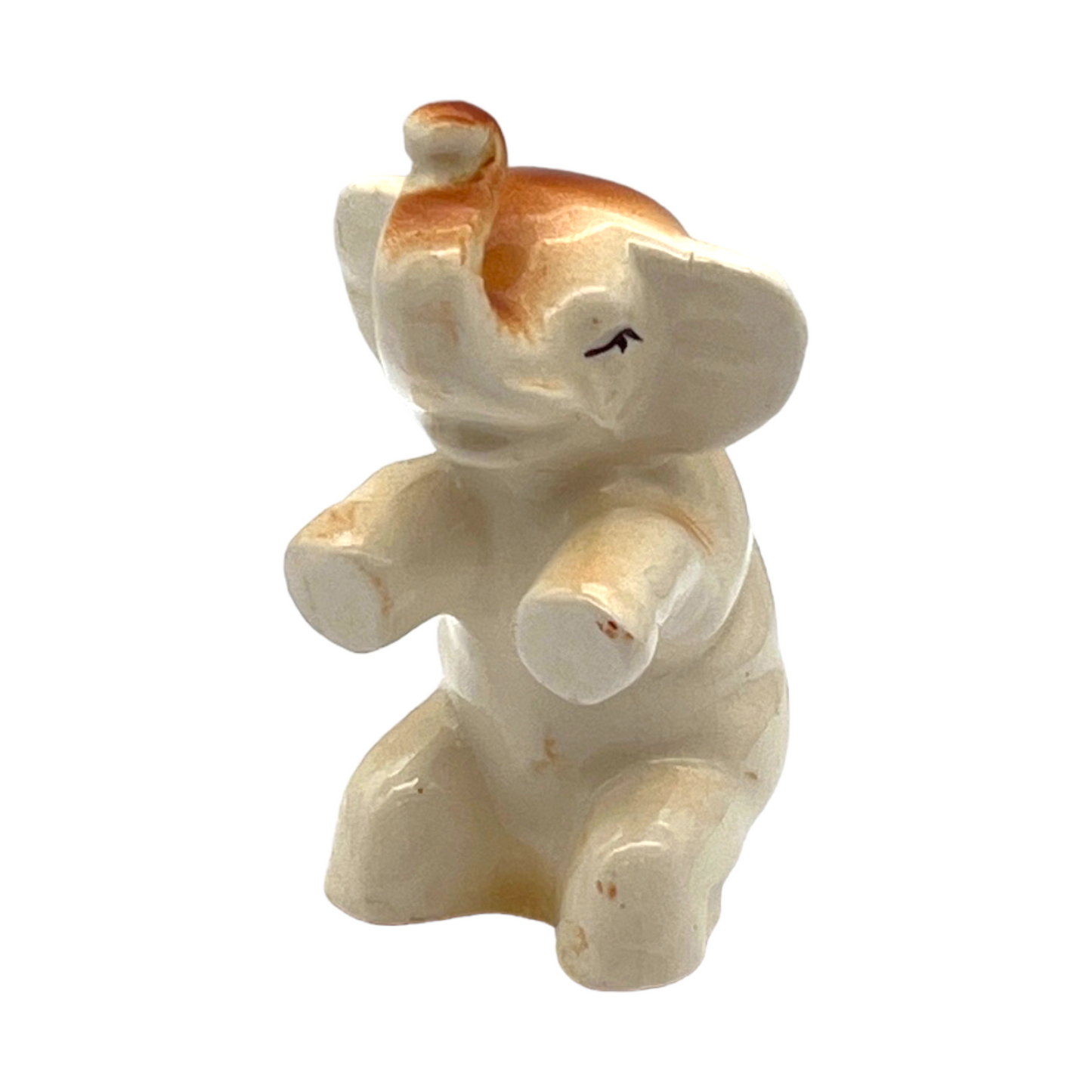 Ceramic - Elephant Figurine - Vintage - 3.5"